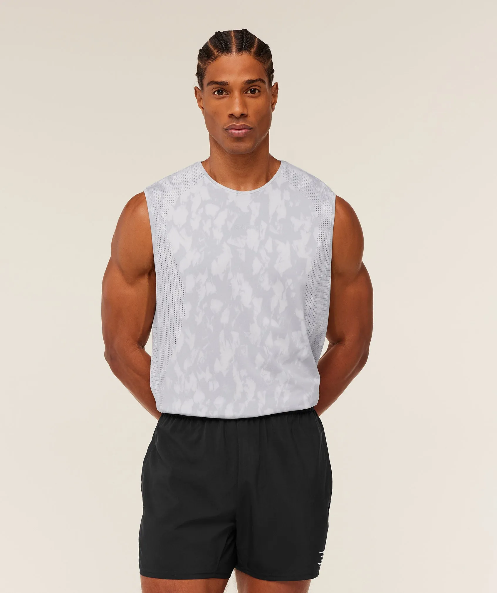 Gymshark Distance Seamless Tank - Light Grey / Light Grey / ACID WASH sold by Gymshark product image thumbnail 3