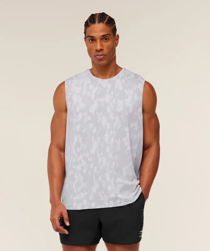 Gymshark Distance Seamless Tank -  Light Grey /  Light Grey / ACID WASH sold by Gymshark