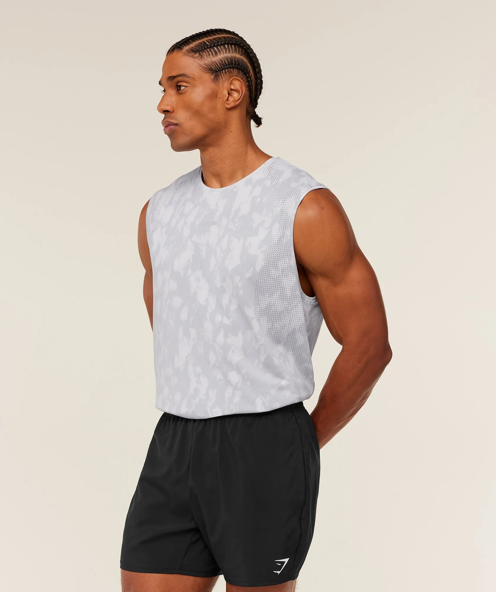 Gymshark Distance Seamless Tank - Light Grey / Light Grey / ACID WASH sold by Gymshark product image thumbnail 5