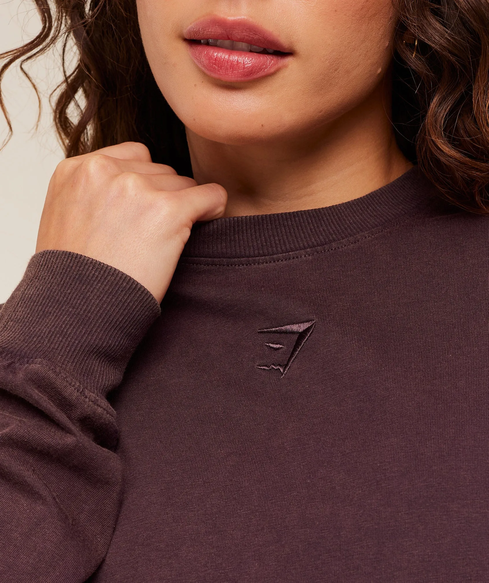 Gymshark Power Washed Long Sleeve Top - Cherry Purple/Acid Wash sold by Gymshark product image thumbnail 5