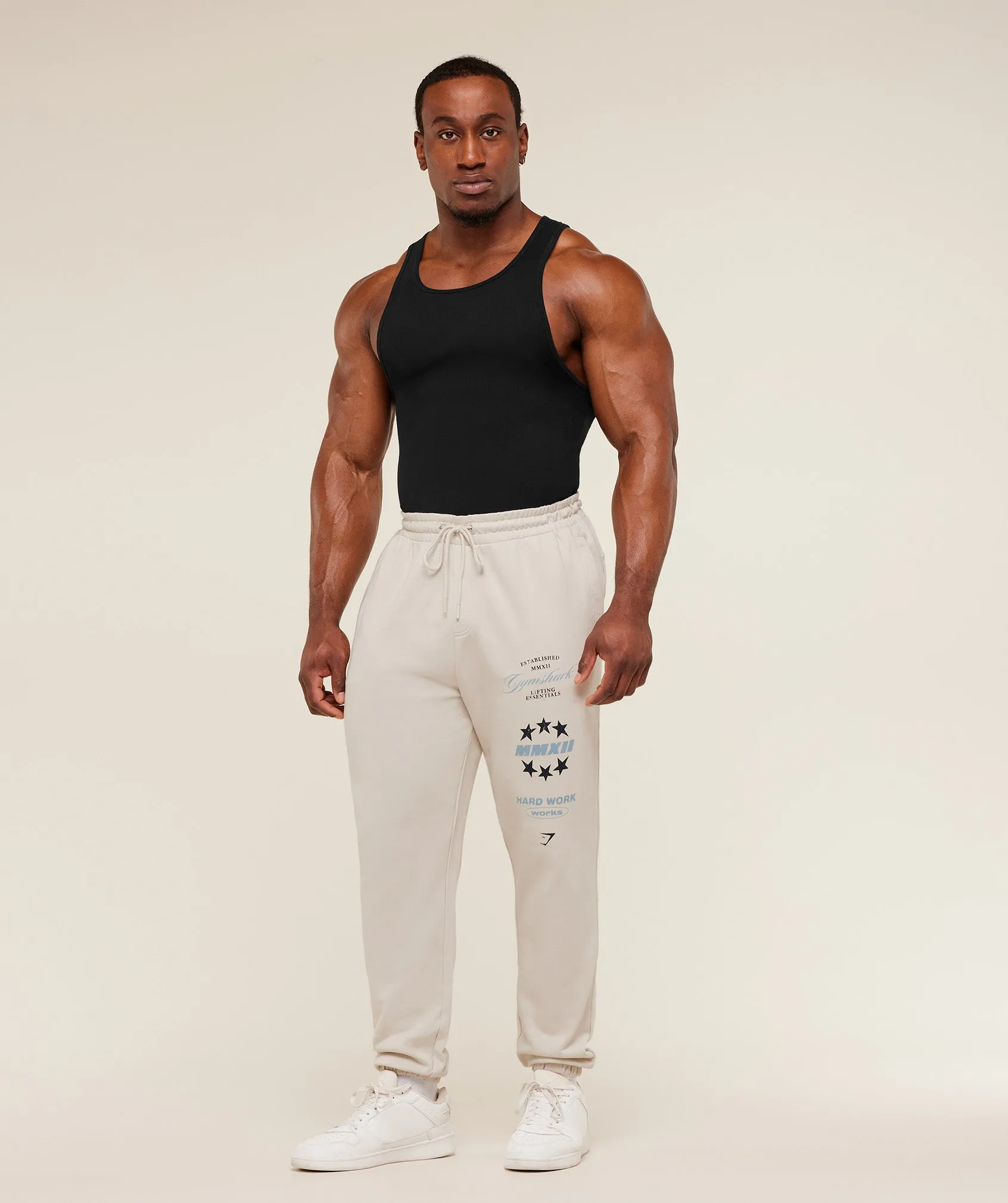 Gymshark Global Lifting Graphic Pant - Tinted White sold by Gymshark product image thumbnail 5