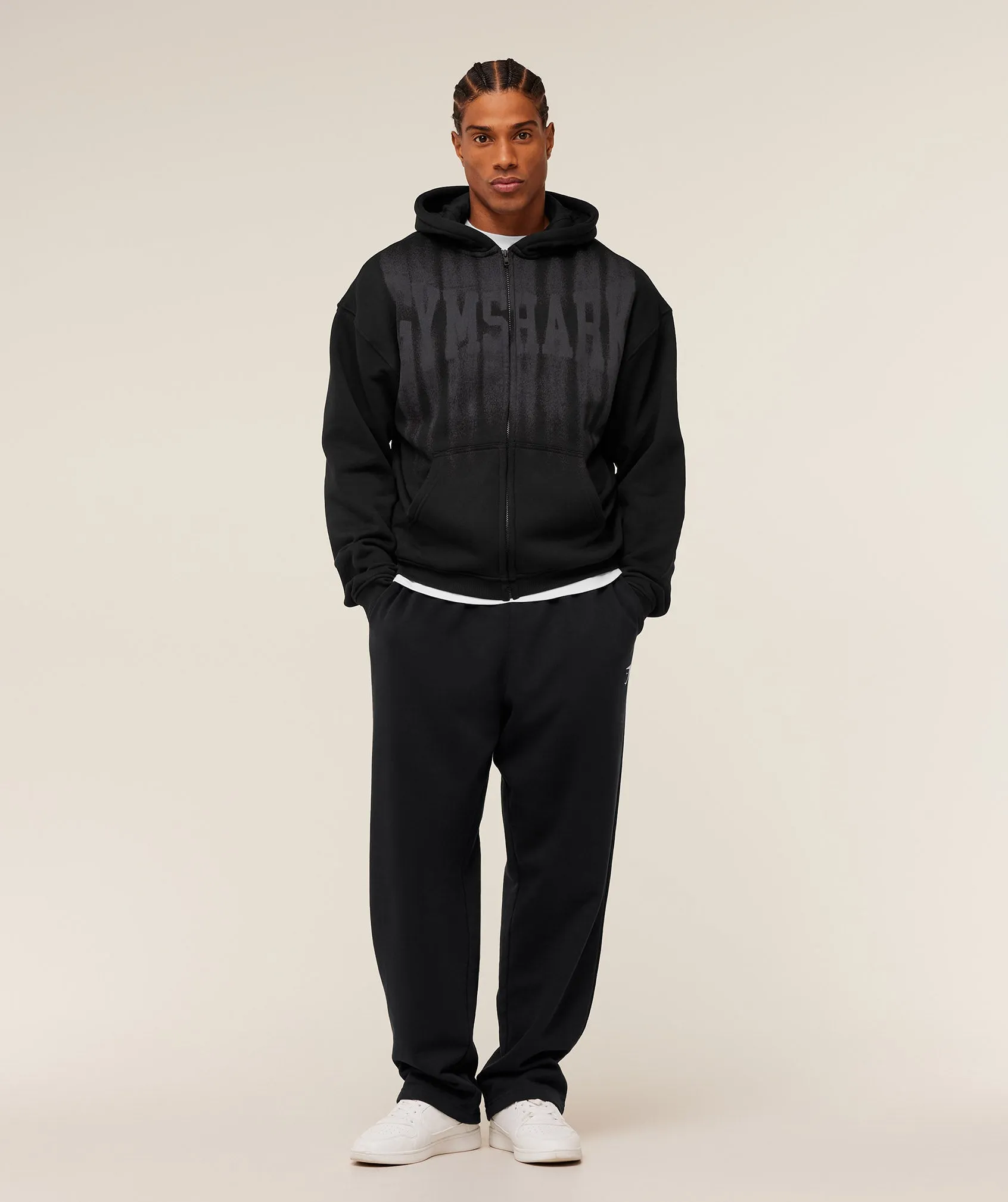 Gymshark Fade Graphic Zip Through Hoodie - GS Black sold by Gymshark product image thumbnail 5