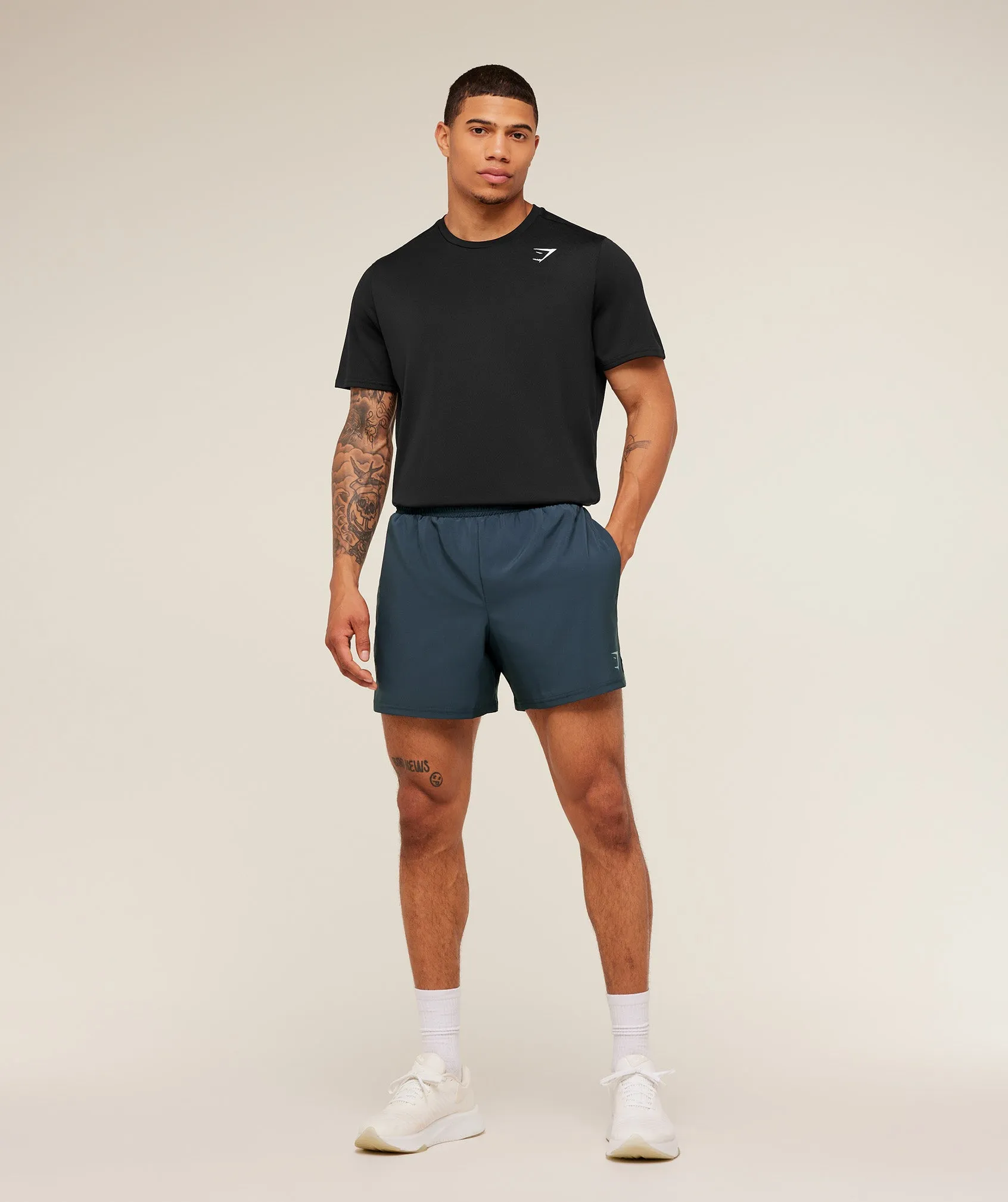 Gymshark Arrival Contrast Shorts - Stealth Blue / Flow Blue sold by Gymshark product image thumbnail 4