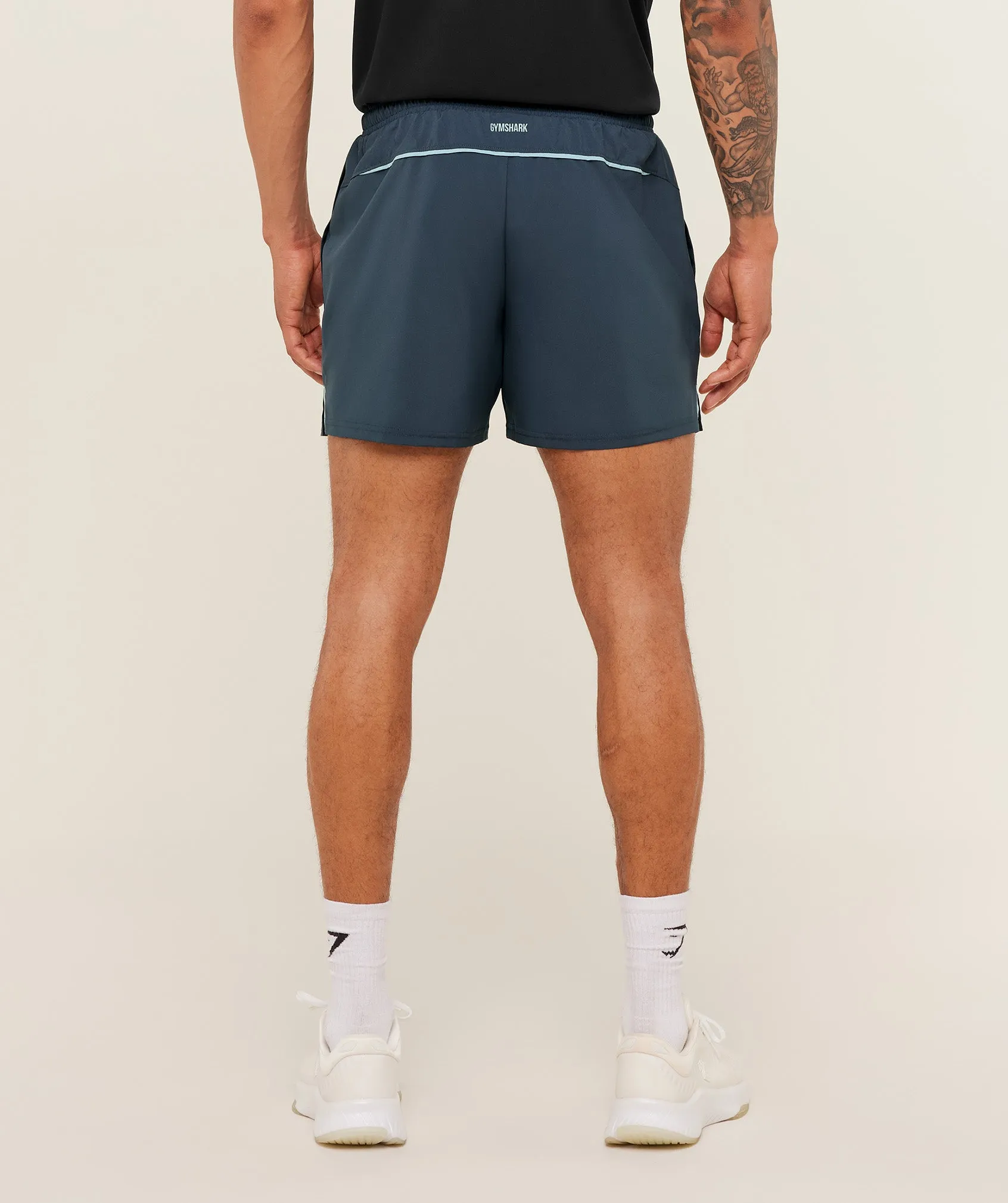 Gymshark Arrival Contrast Shorts - Stealth Blue / Flow Blue sold by Gymshark product image thumbnail 3