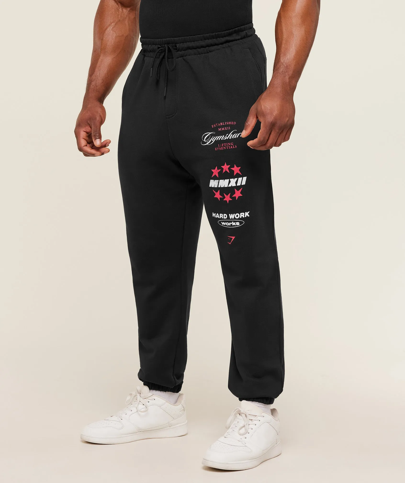 Gymshark Global Lifting Graphic Pants - GS Black sold by Gymshark product image thumbnail 3