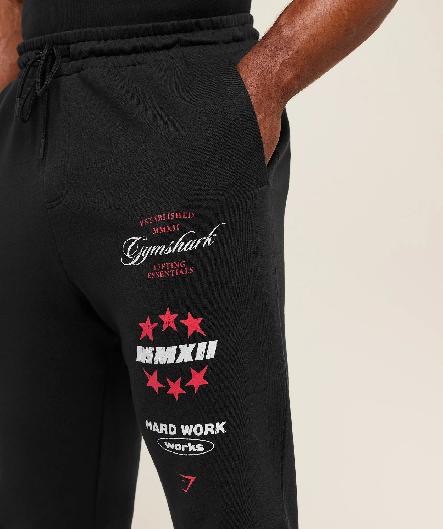 Gymshark Global Lifting Graphic Pants - GS Black sold by Gymshark product image thumbnail 4