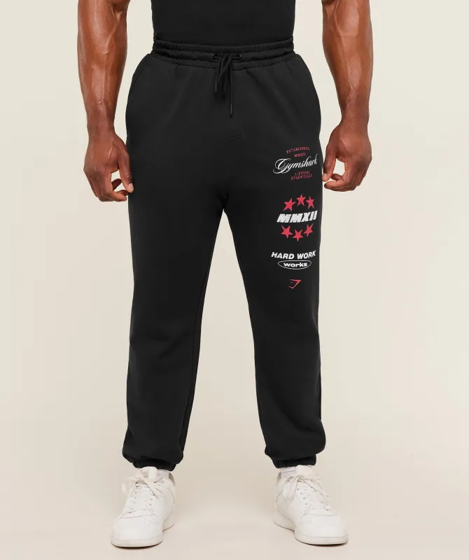 Gymshark Global Lifting Graphic Pant - GS Black sold by Gymshark