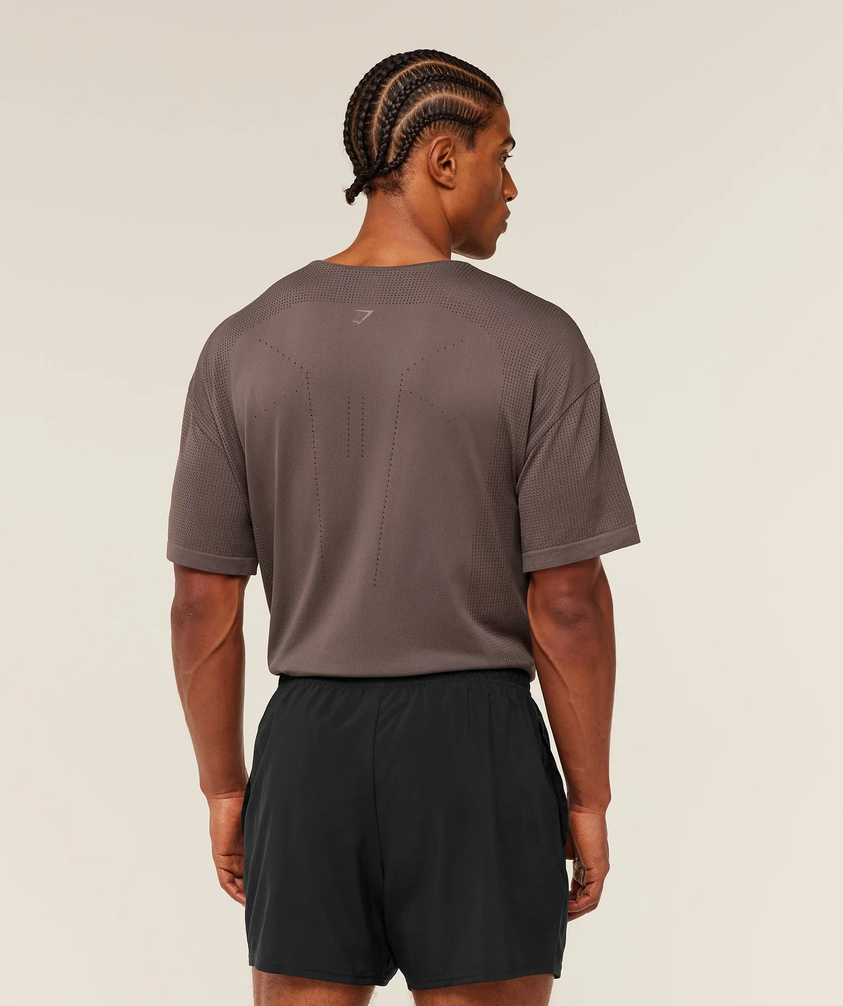 Gymshark Distance Seamless T-Shirt - Cool Brown / Cool Brown sold by Gymshark product image thumbnail 2