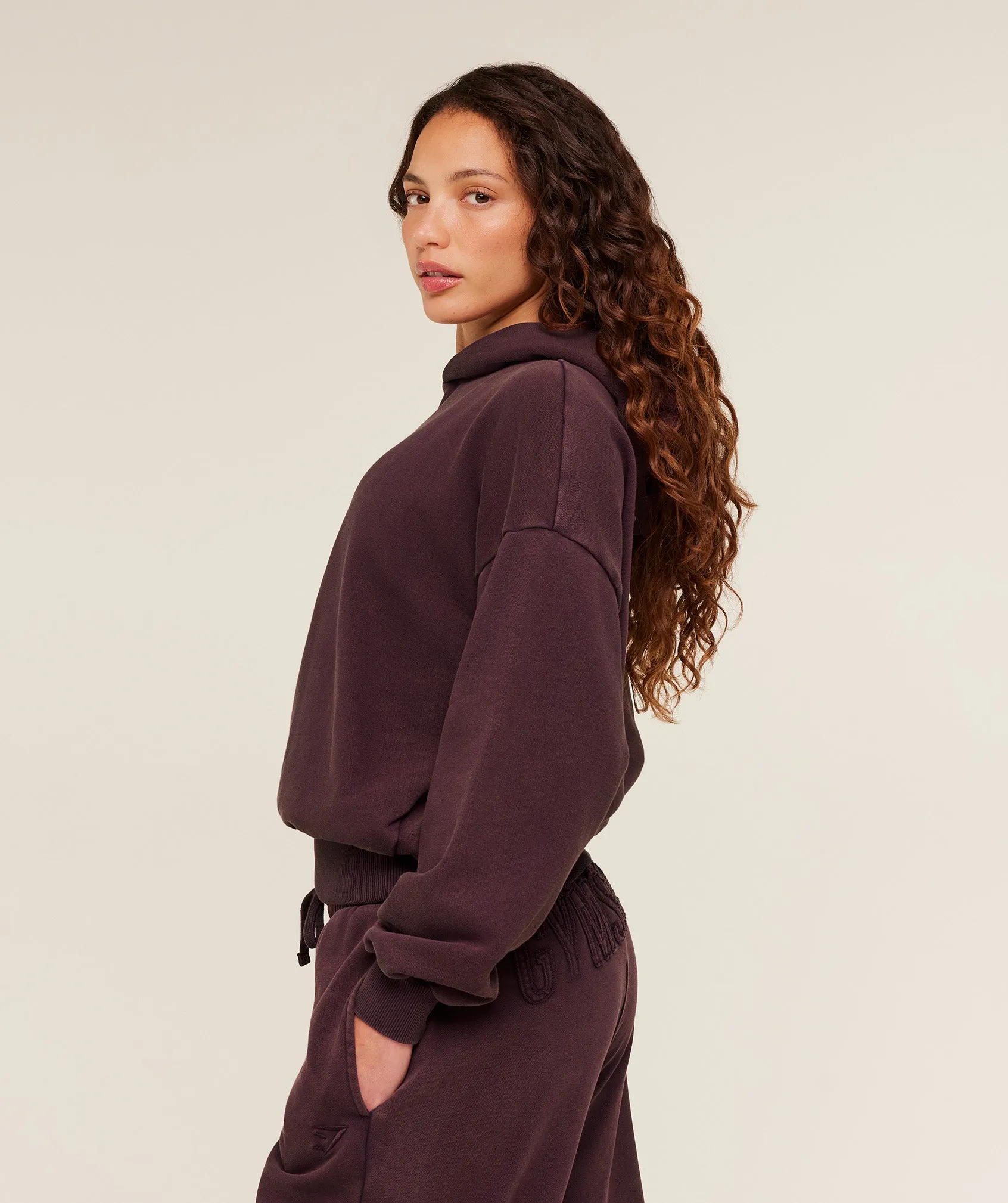 Gymshark Power Washed Oversized Hoodie - Cherry Purple/Acid Wash sold by Gymshark product image thumbnail 4