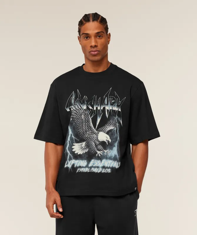 Gymshark Eagle Band Style Graphic T-Shirt - GS Black made by Gymshark
