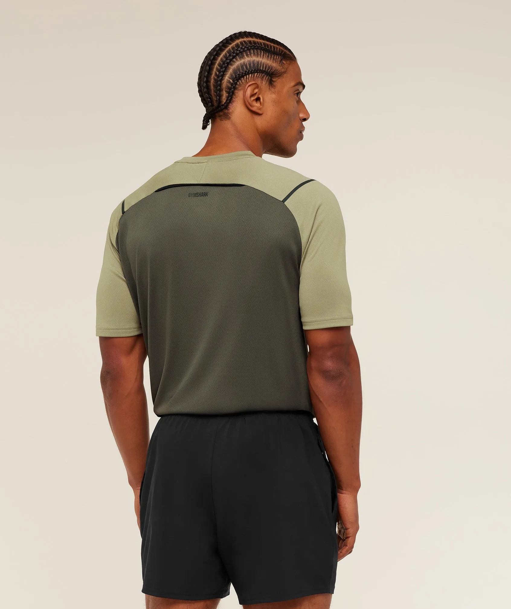 Gymshark Arrival Contrast T-Shirt - Grounded Green / Strength Green sold by Gymshark product image thumbnail 2