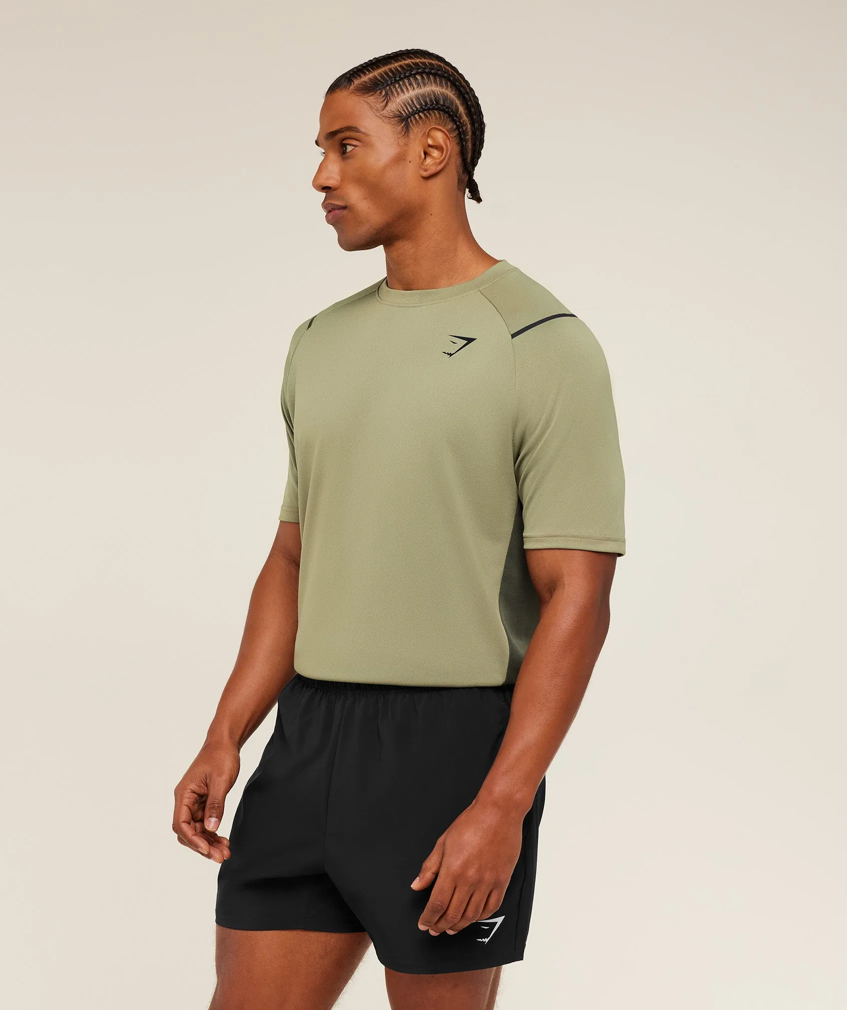 Gymshark Arrival Contrast T-Shirt - Grounded Green / Strength Green sold by Gymshark product image thumbnail 3