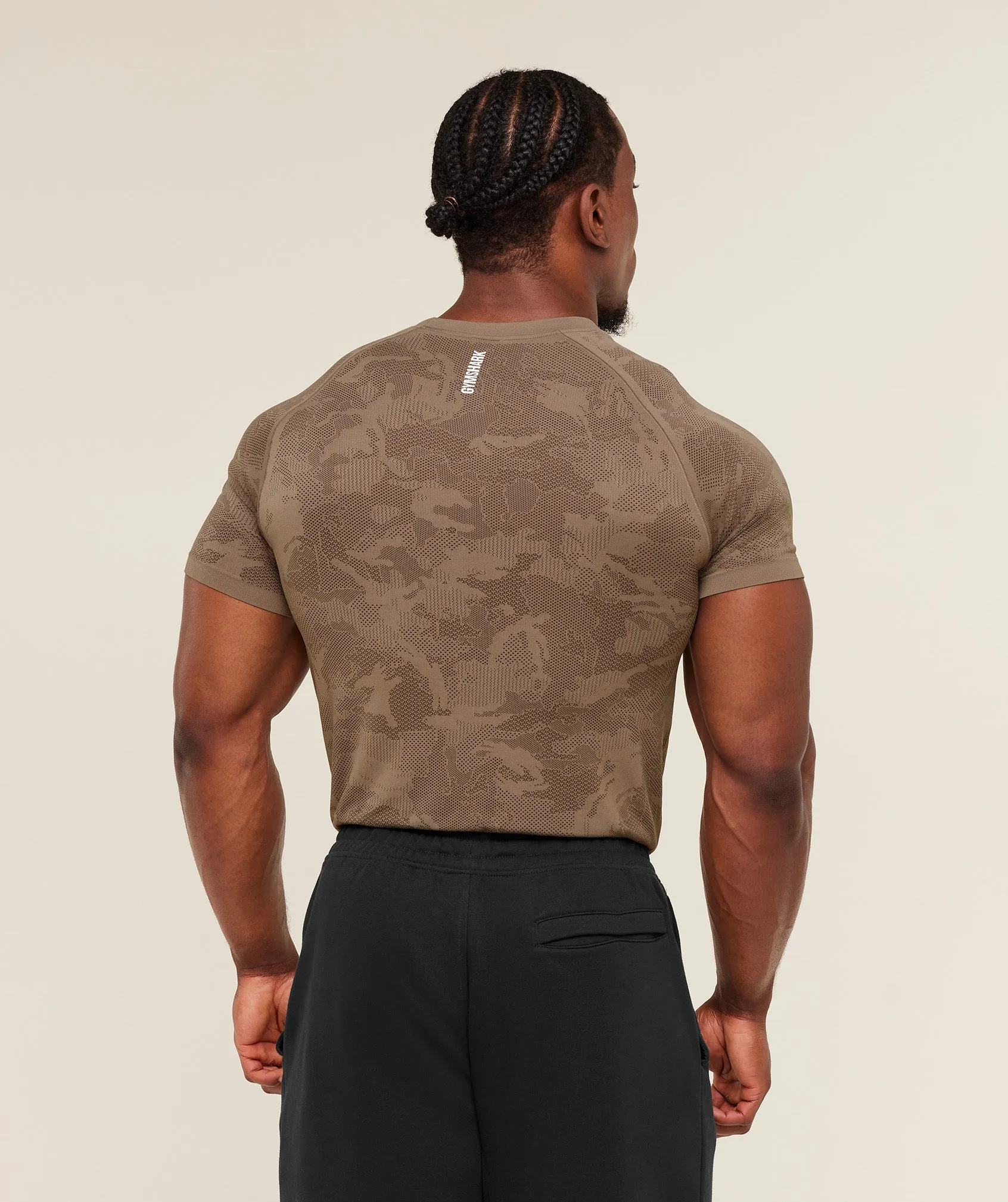 Gymshark Geo Seamless T-Shirt - Lifestyle Brown / Archive Brown sold by Gymshark product image thumbnail 2