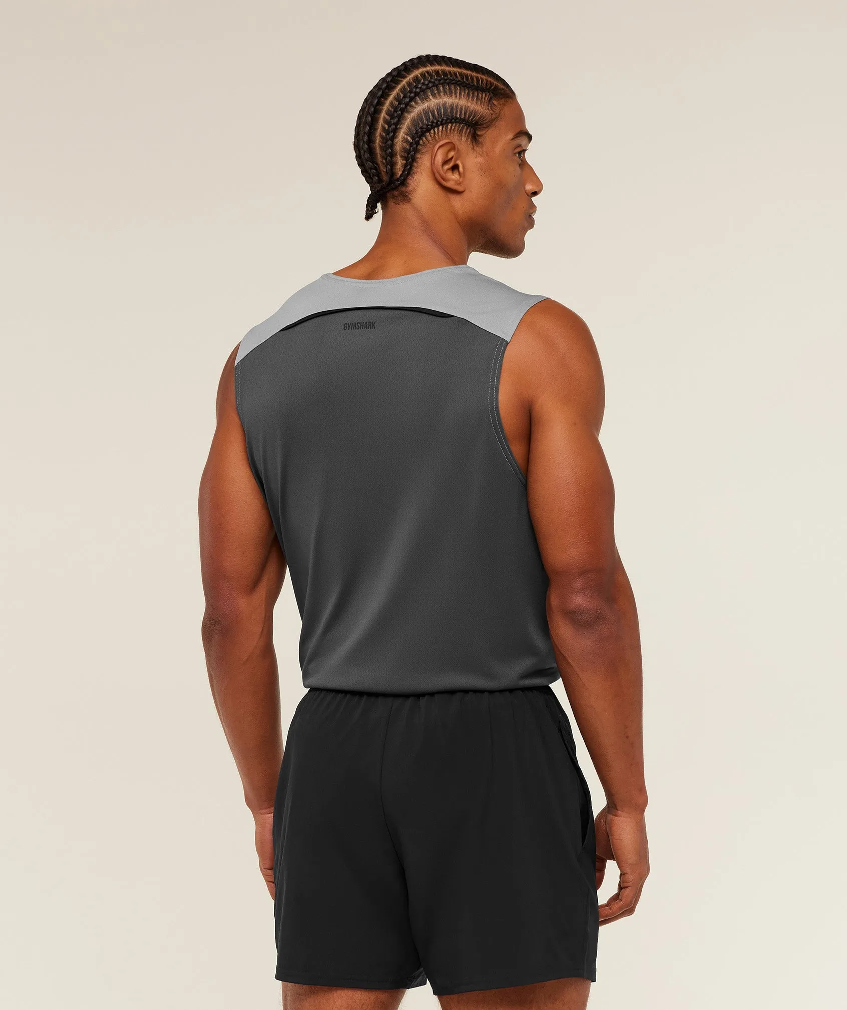 Gymshark Arrival Contrast Tank - Smokey Grey / Onyx Grey sold by Gymshark product image thumbnail 2