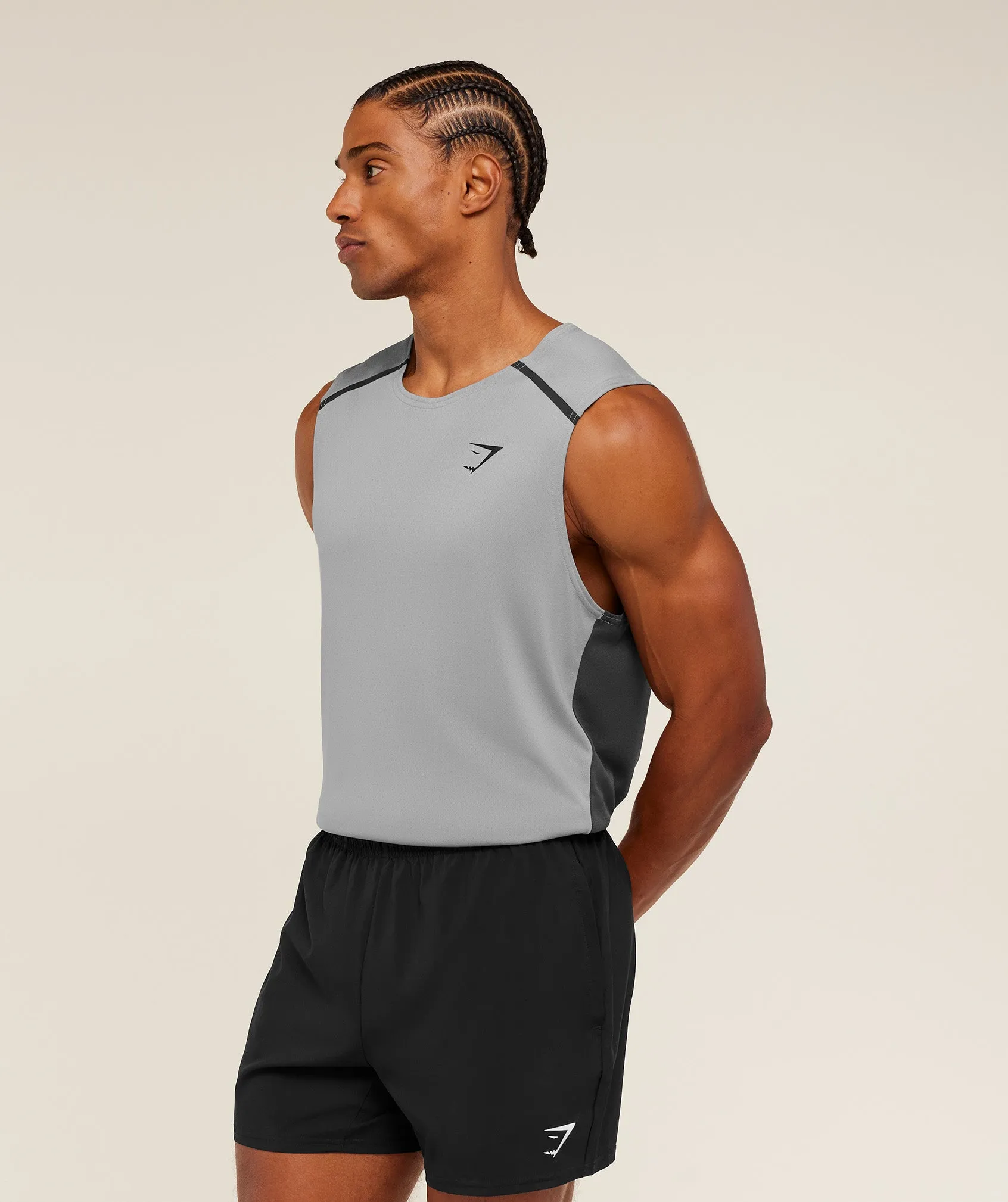 Gymshark Arrival Contrast Tank - Smokey Grey / Onyx Grey sold by Gymshark product image thumbnail 3