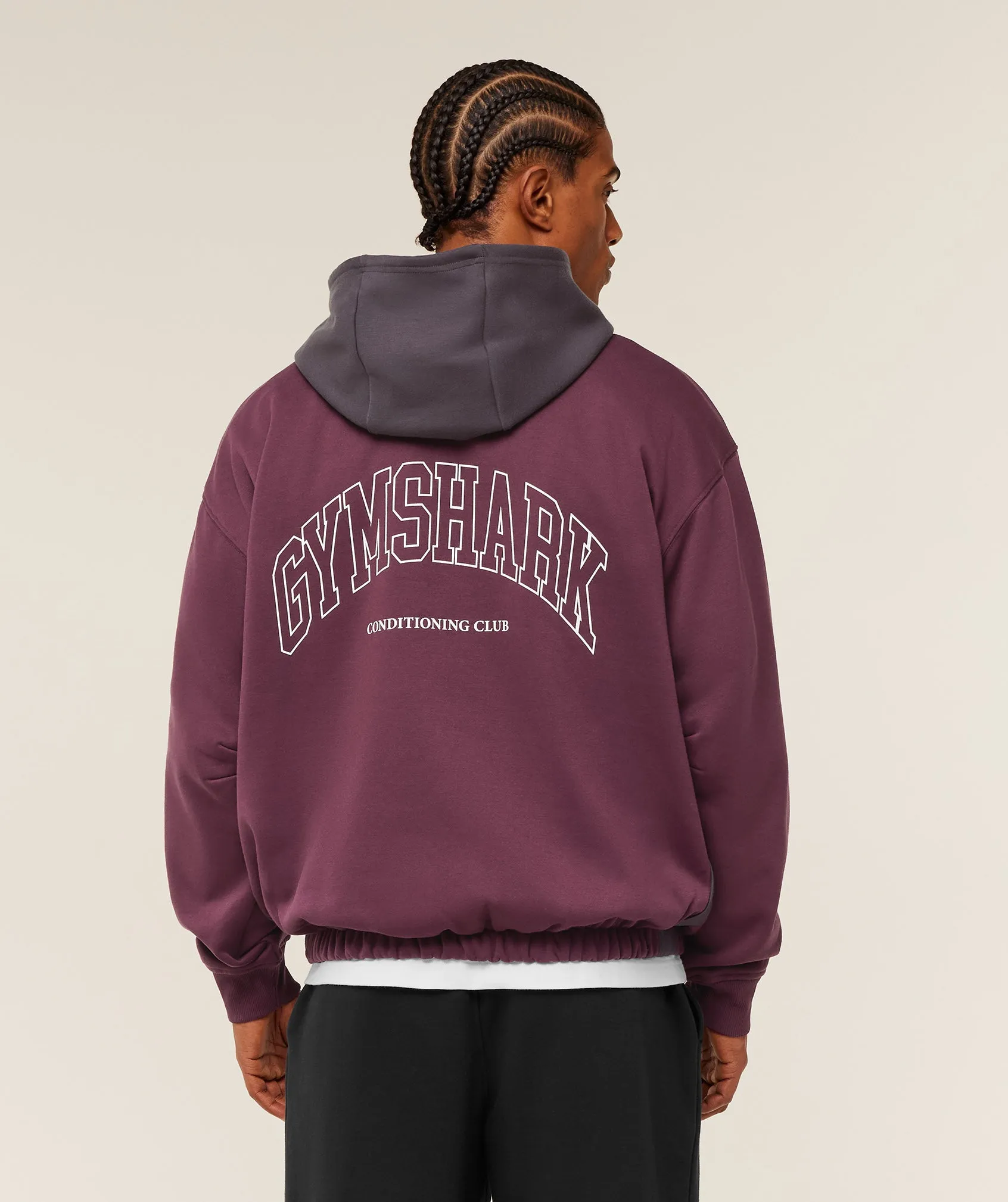 Gymshark Collegiate Tech Hoodie - GS Impact Burgundy sold by Gymshark product image thumbnail 2