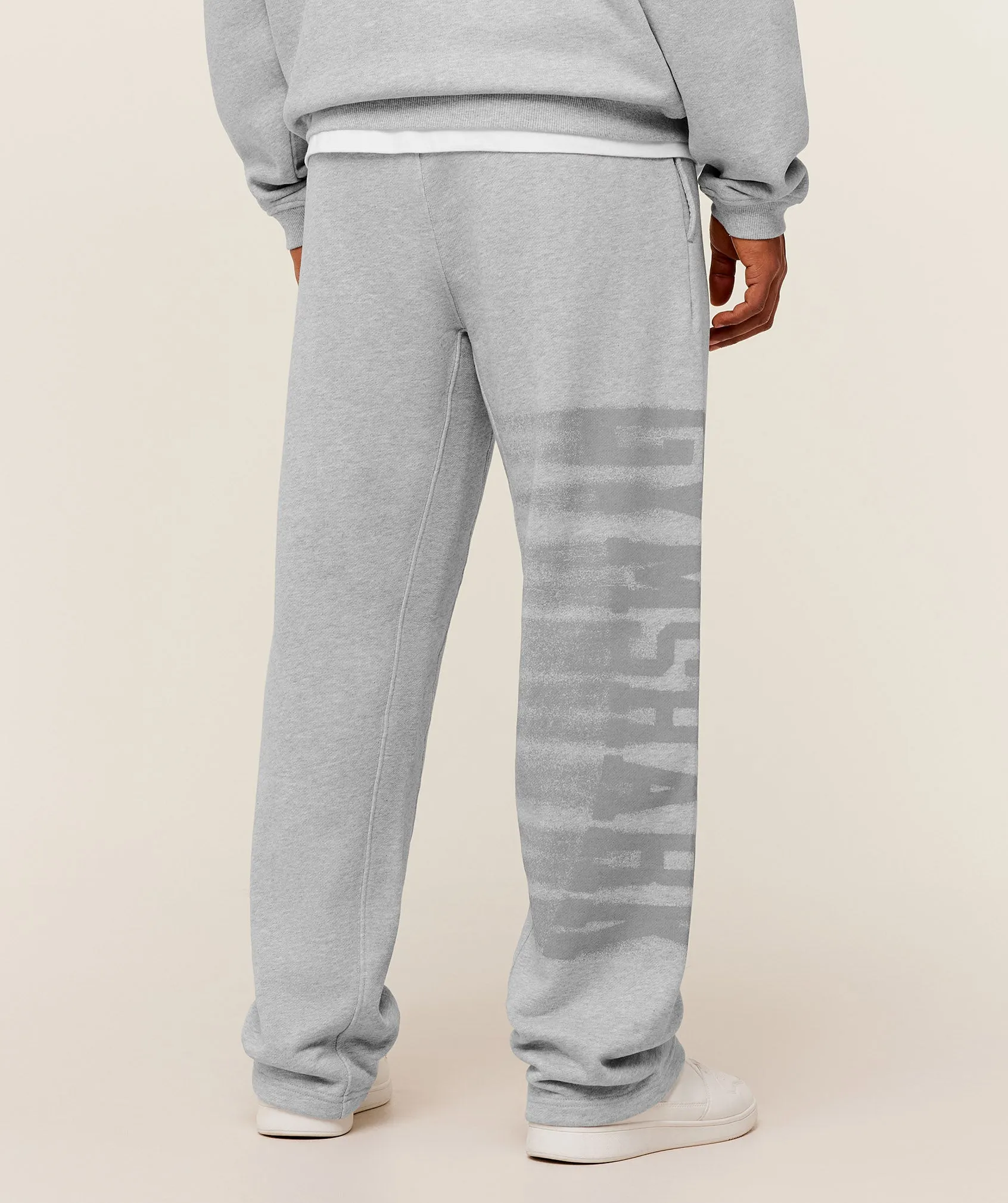 Gymshark Fade Graphic Straight Leg Pants - Light Grey Core Marl sold by Gymshark product image thumbnail 2