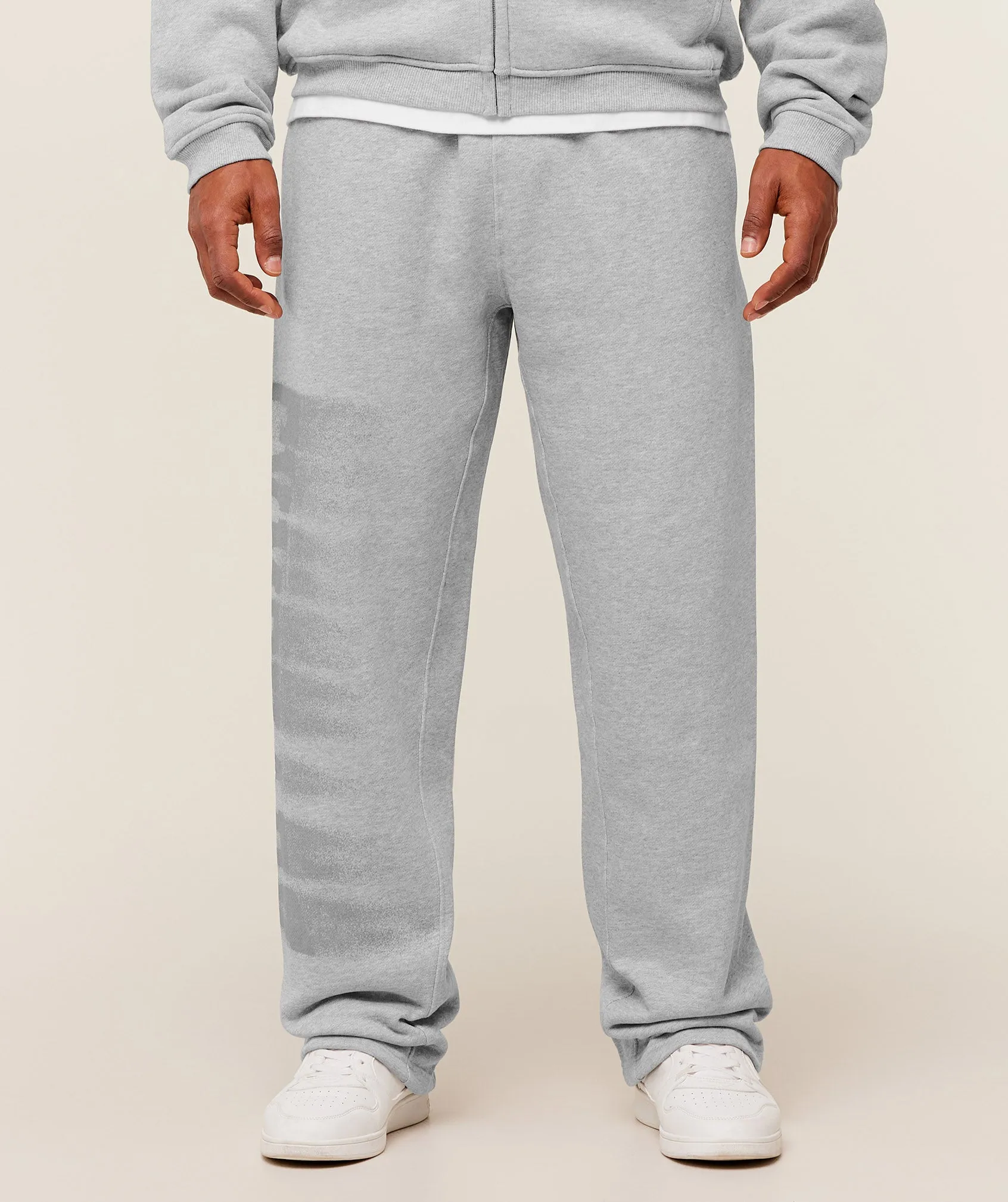 Gymshark Fade Graphic Straight Leg Pants - Light Grey Core Marl sold by Gymshark product image thumbnail 3