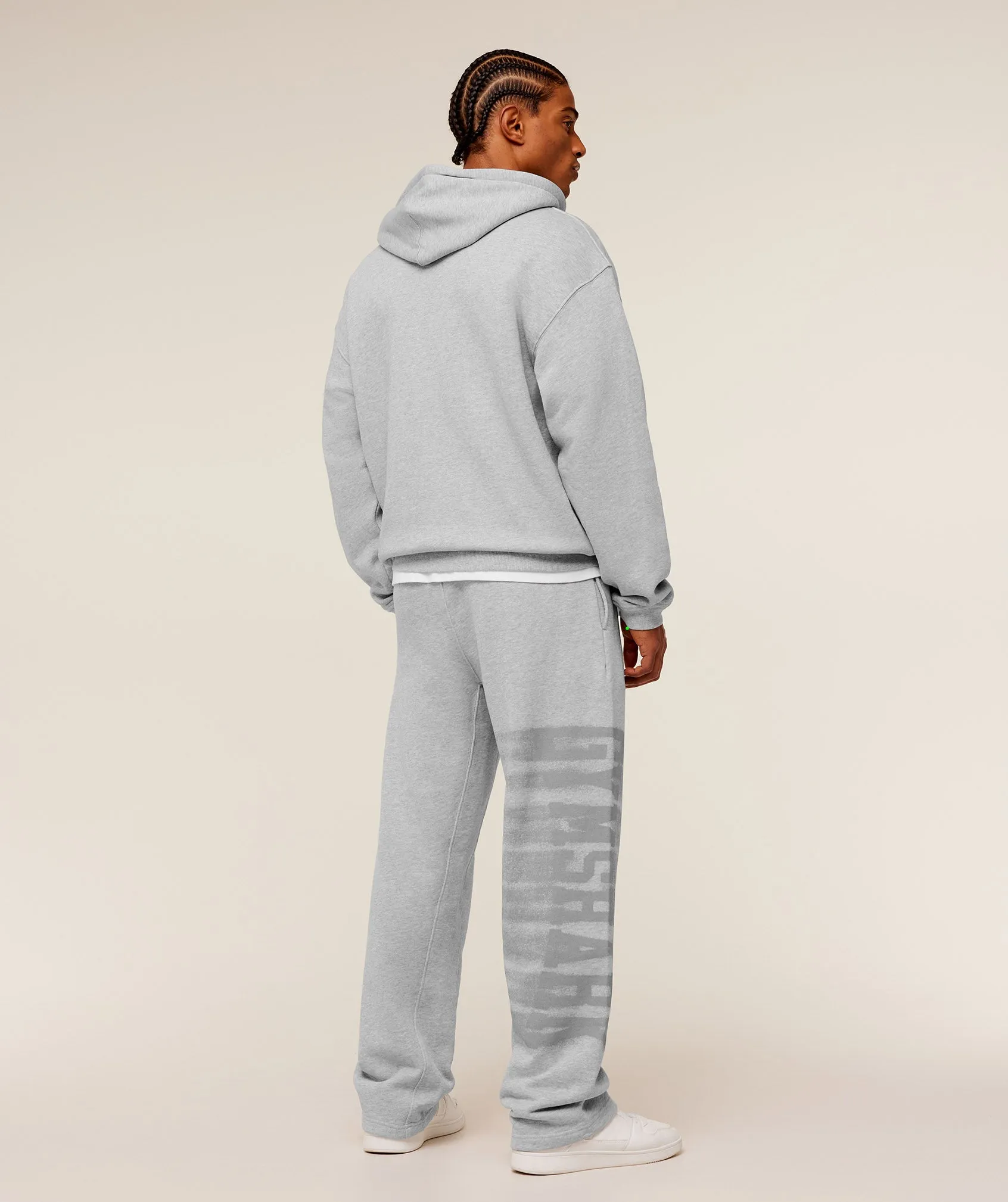 Gymshark Fade Graphic Straight Leg Pants - Light Grey Core Marl sold by Gymshark product image thumbnail 5