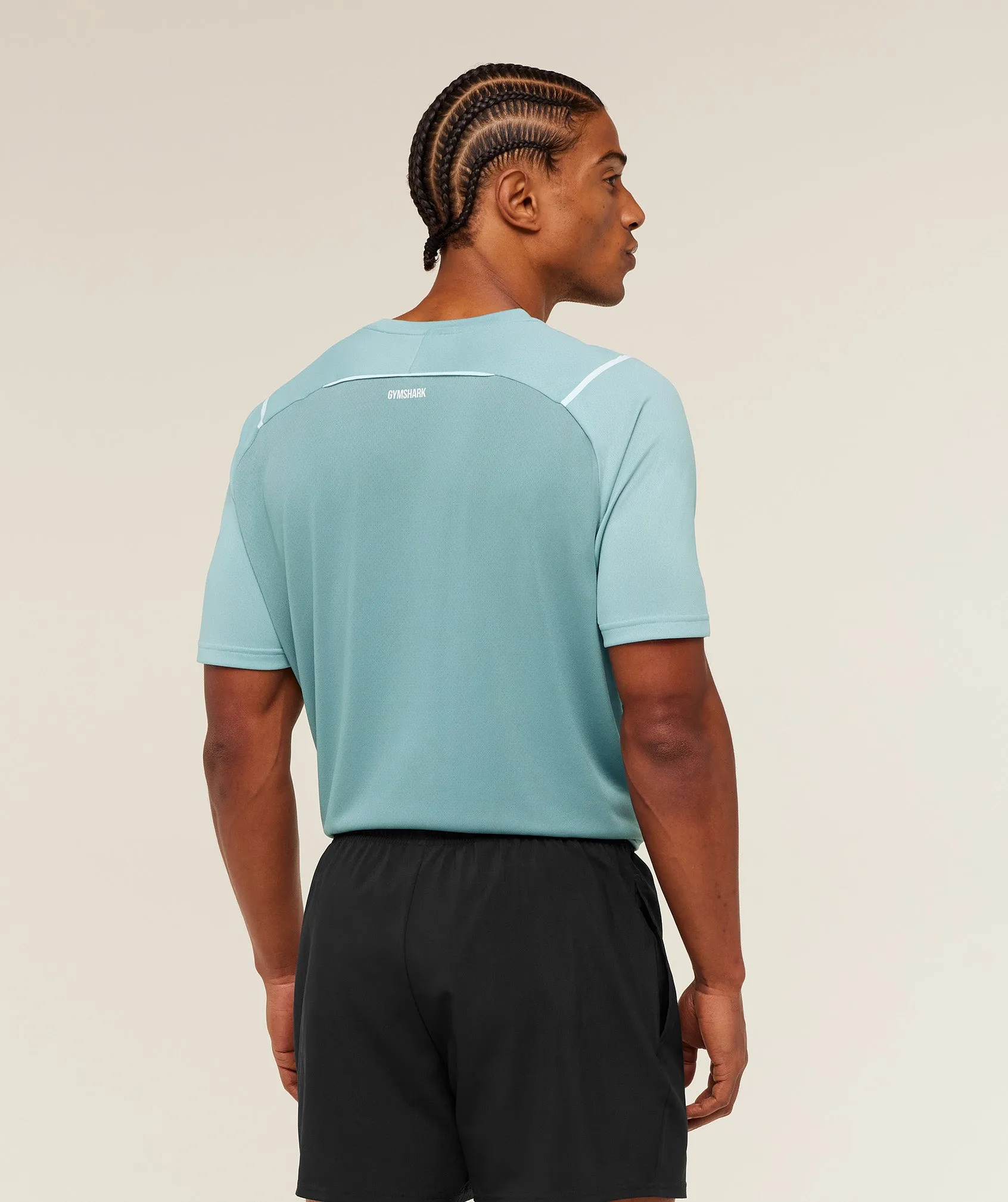 Gymshark Arrival Contrast T-Shirt - Flow Blue / Storm Blue sold by Gymshark product image thumbnail 2