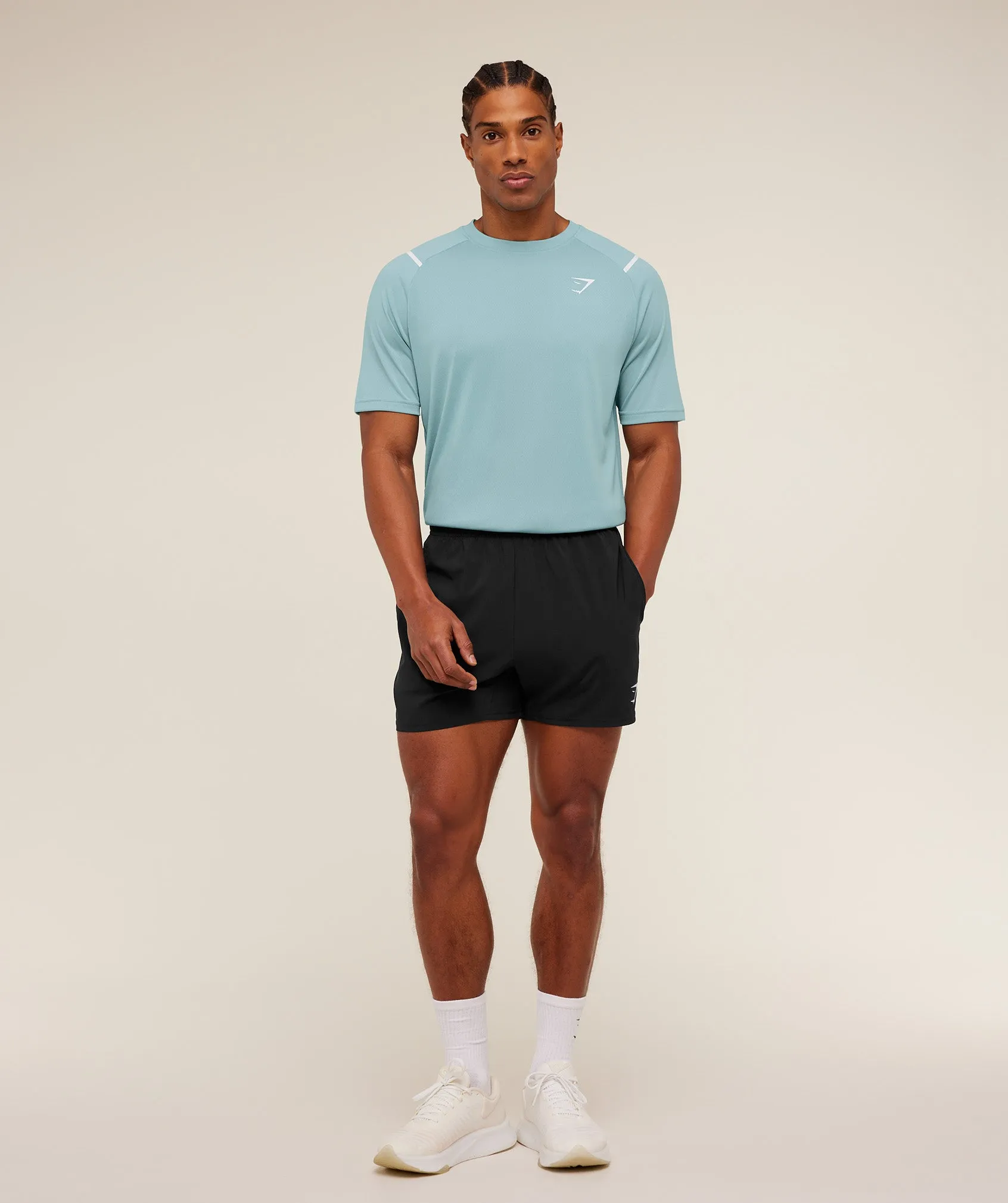 Gymshark Arrival Contrast T-Shirt - Flow Blue / Storm Blue sold by Gymshark product image thumbnail 5