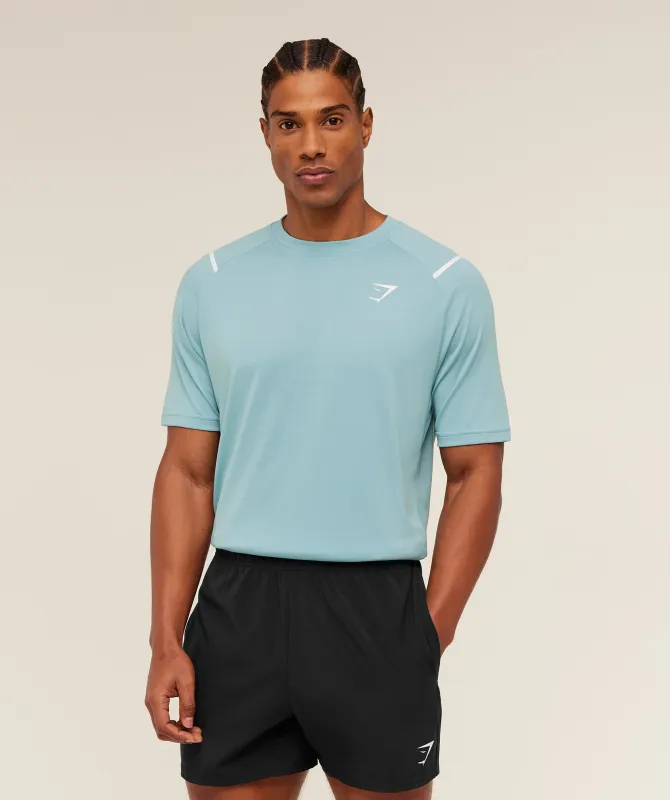 Gymshark Arrival Contrast T-Shirt -  Flow Blue /  Storm Blue sold by Gymshark