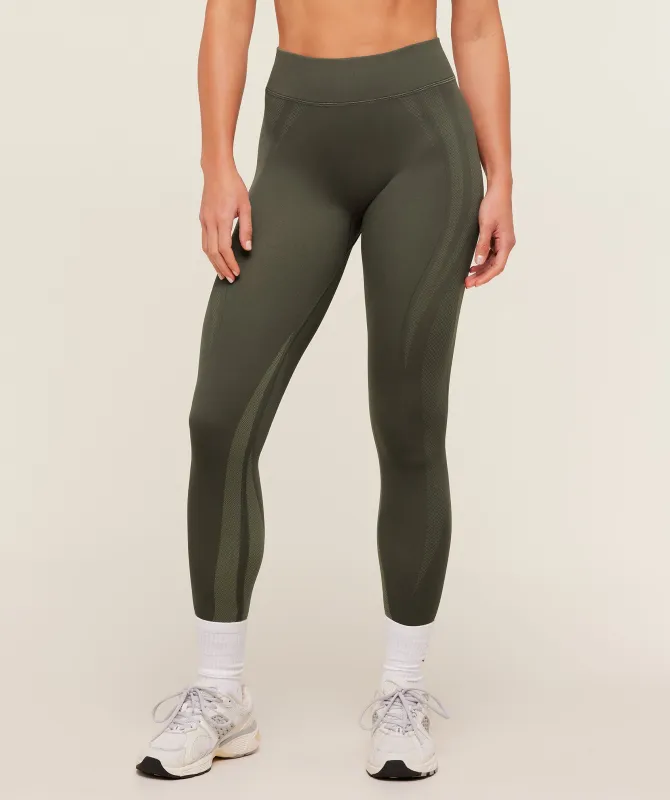Gymshark Weekend Seamless Leggings -  Strength Green /  Grounded Green sold by Gymshark