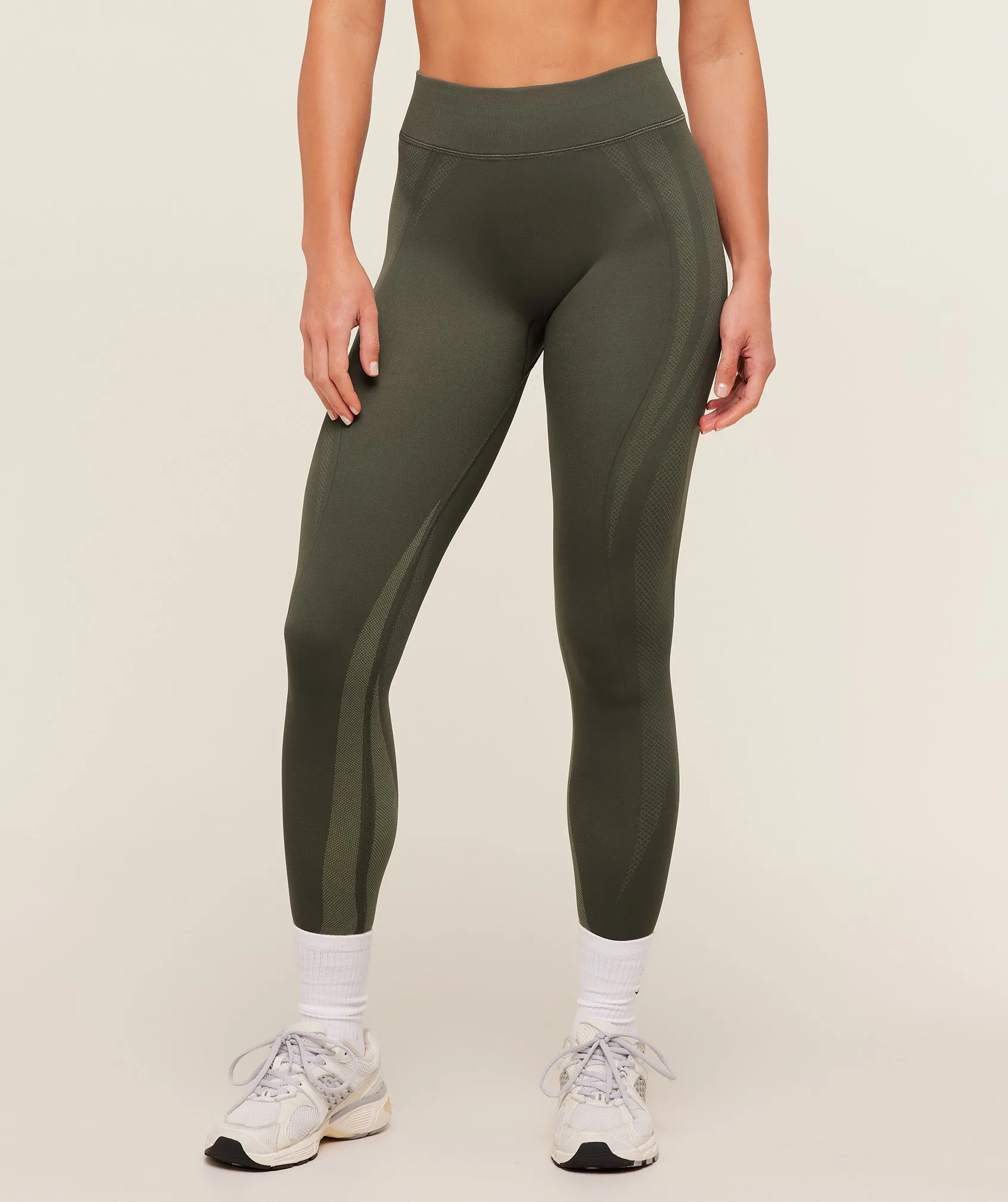 Gymshark Weekend Seamless Leggings - Strength Green / Grounded Green sold by Gymshark