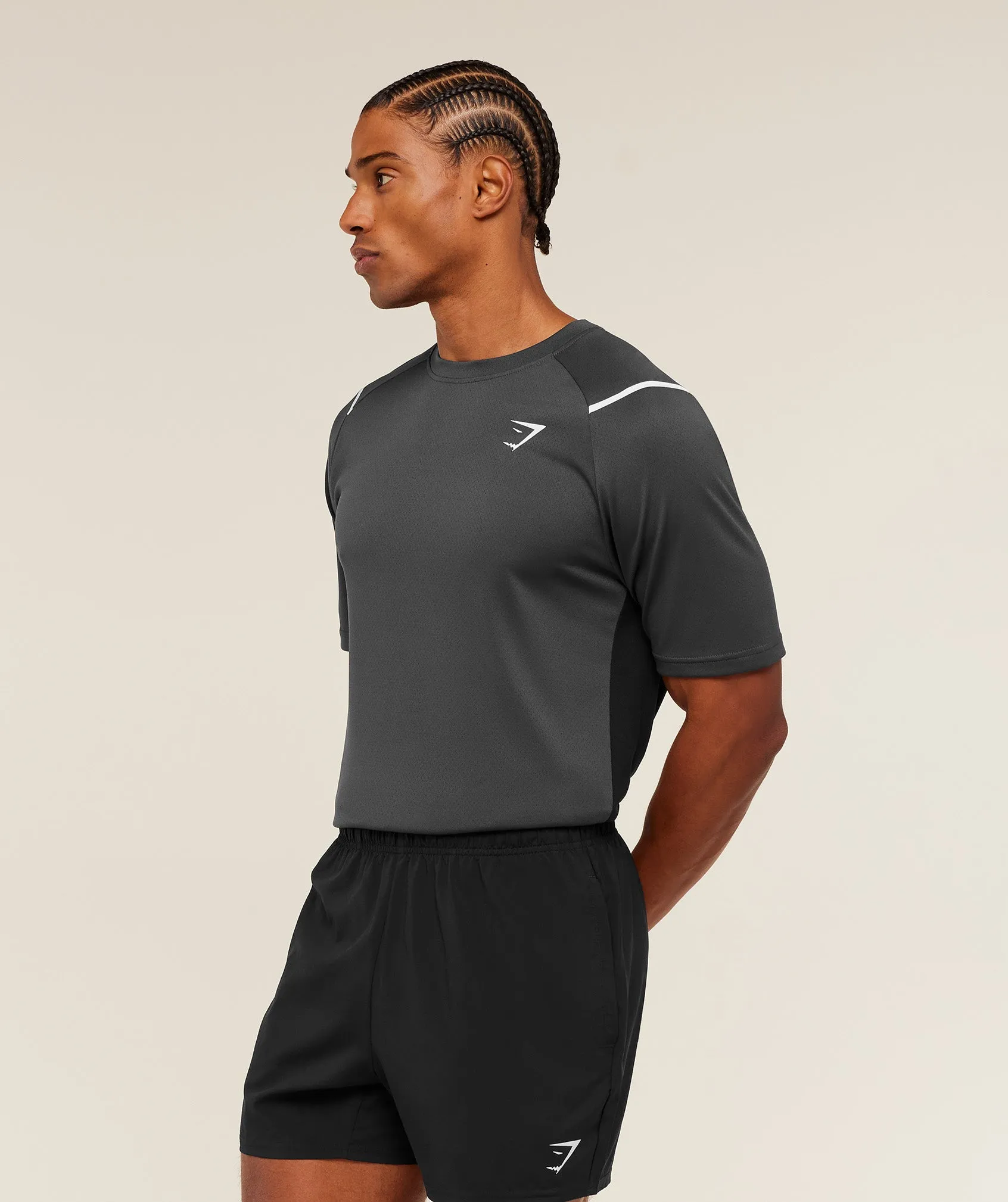 Gymshark Arrival Contrast T-Shirt - GS Onyx Grey/GS Black sold by Gymshark product image thumbnail 3