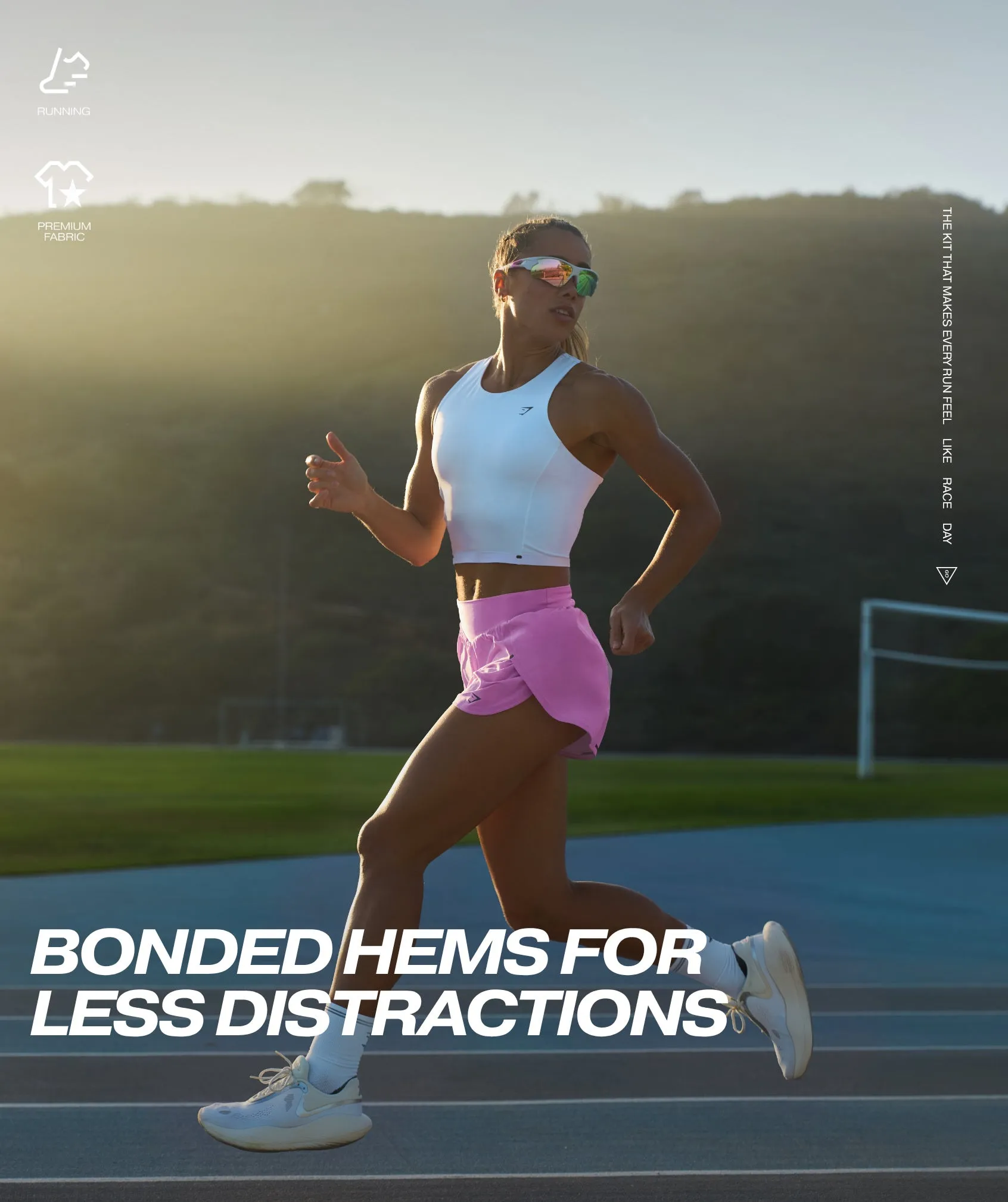 Gymshark Running Elite Bodyfit Tank - White sold by Gymshark product image thumbnail 2