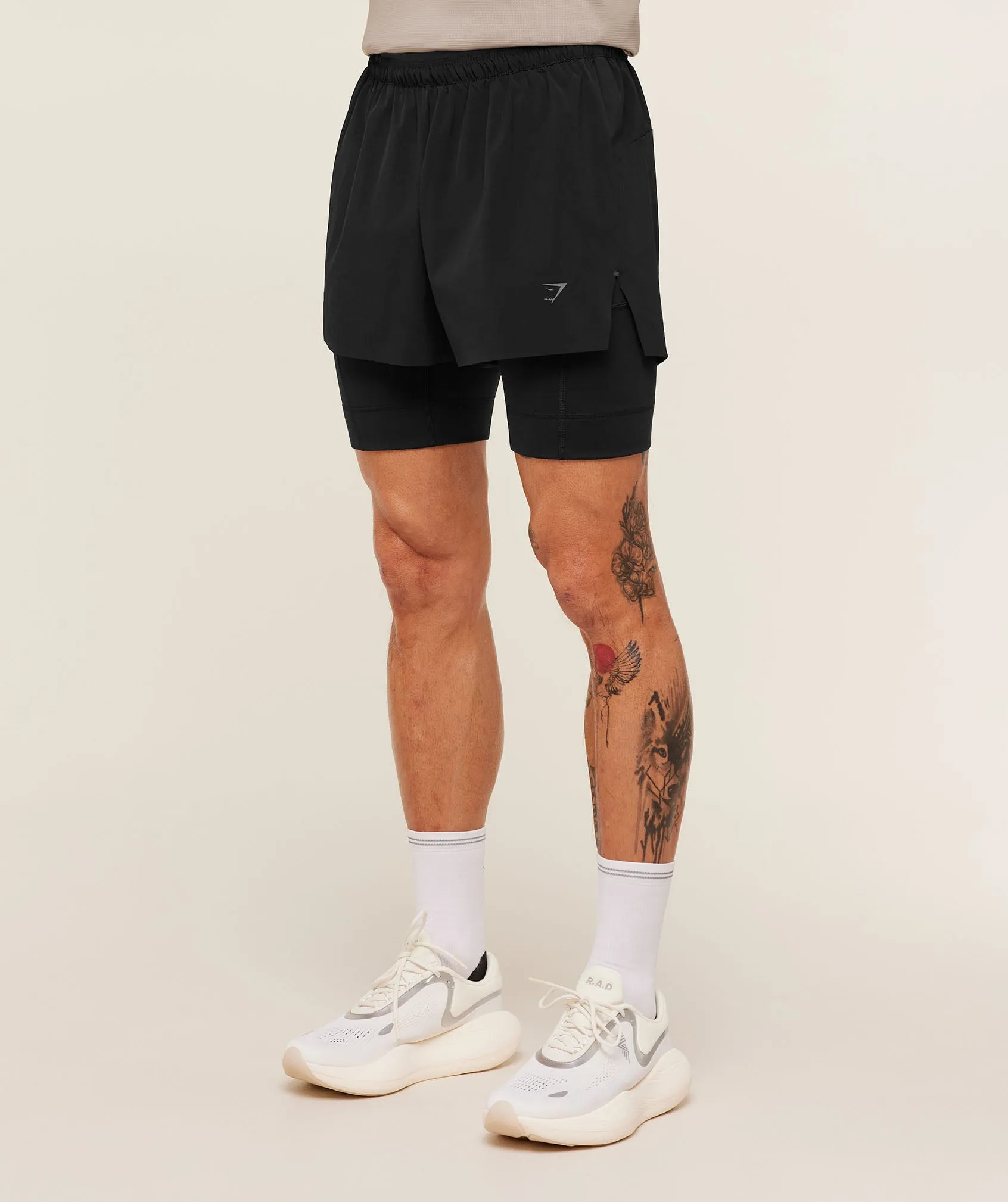 Gymshark Running Elite 2 in 1 5" Shorts - Black sold by Gymshark product image thumbnail 3