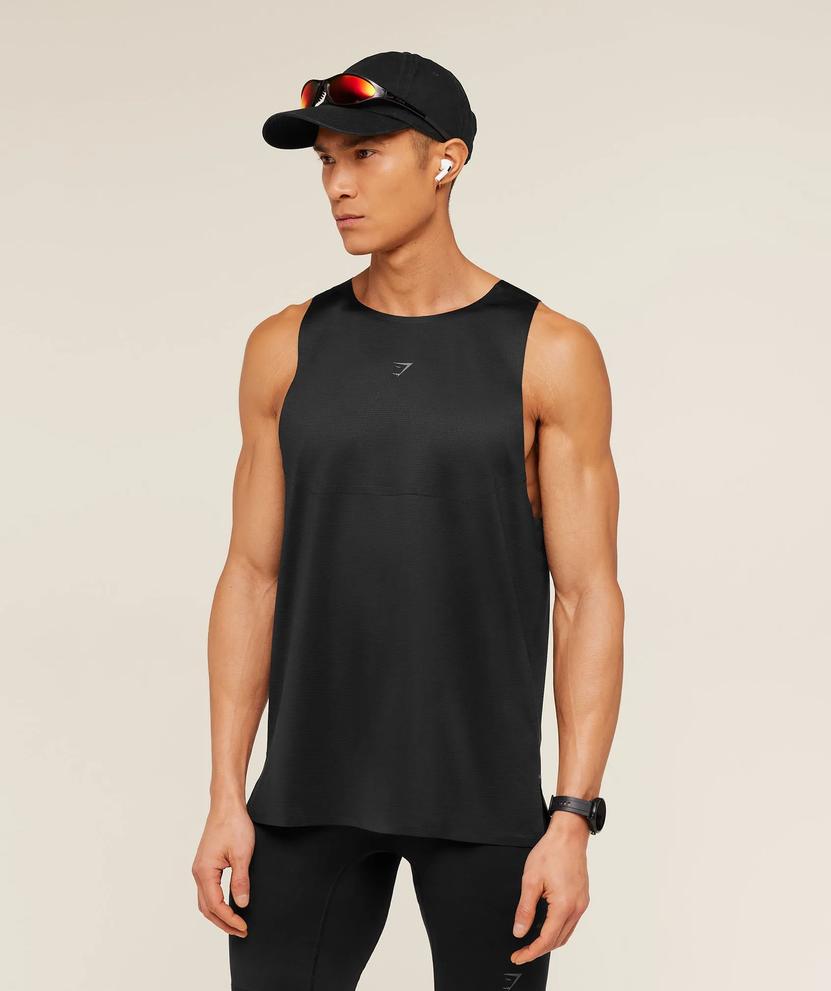 Gymshark Running Elite Tank - Black sold by Gymshark