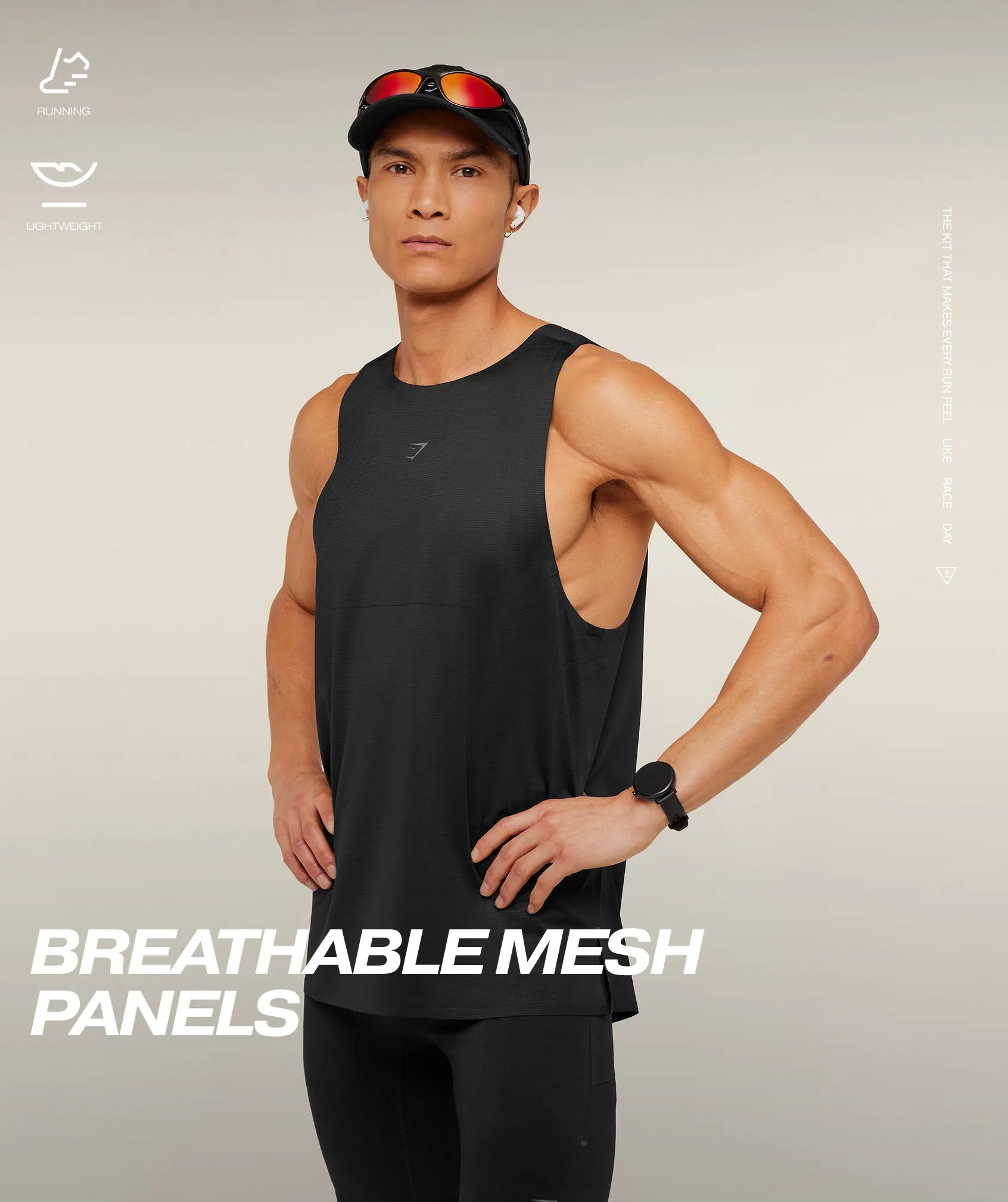 Gymshark Running Elite Tank - Black sold by Gymshark product image thumbnail 2