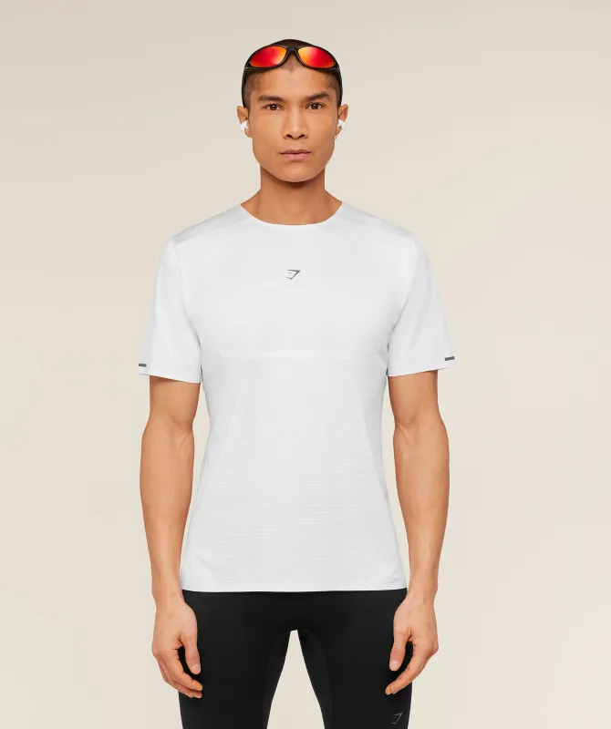 Gymshark Running Elite T-Shirt - White sold by Gymshark