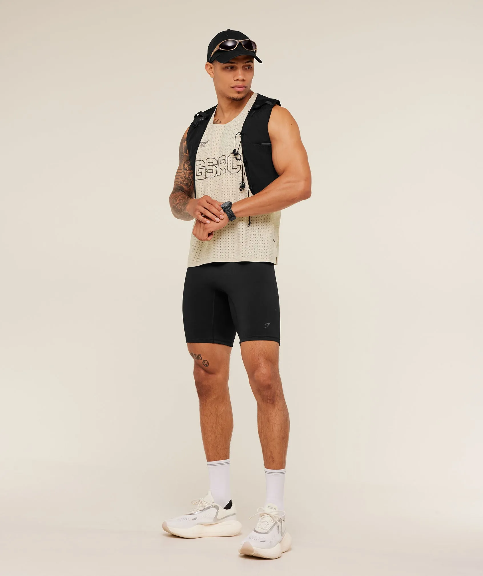 Gymshark Running Elite Race Vest - Pebble Grey sold by Gymshark product image thumbnail 4