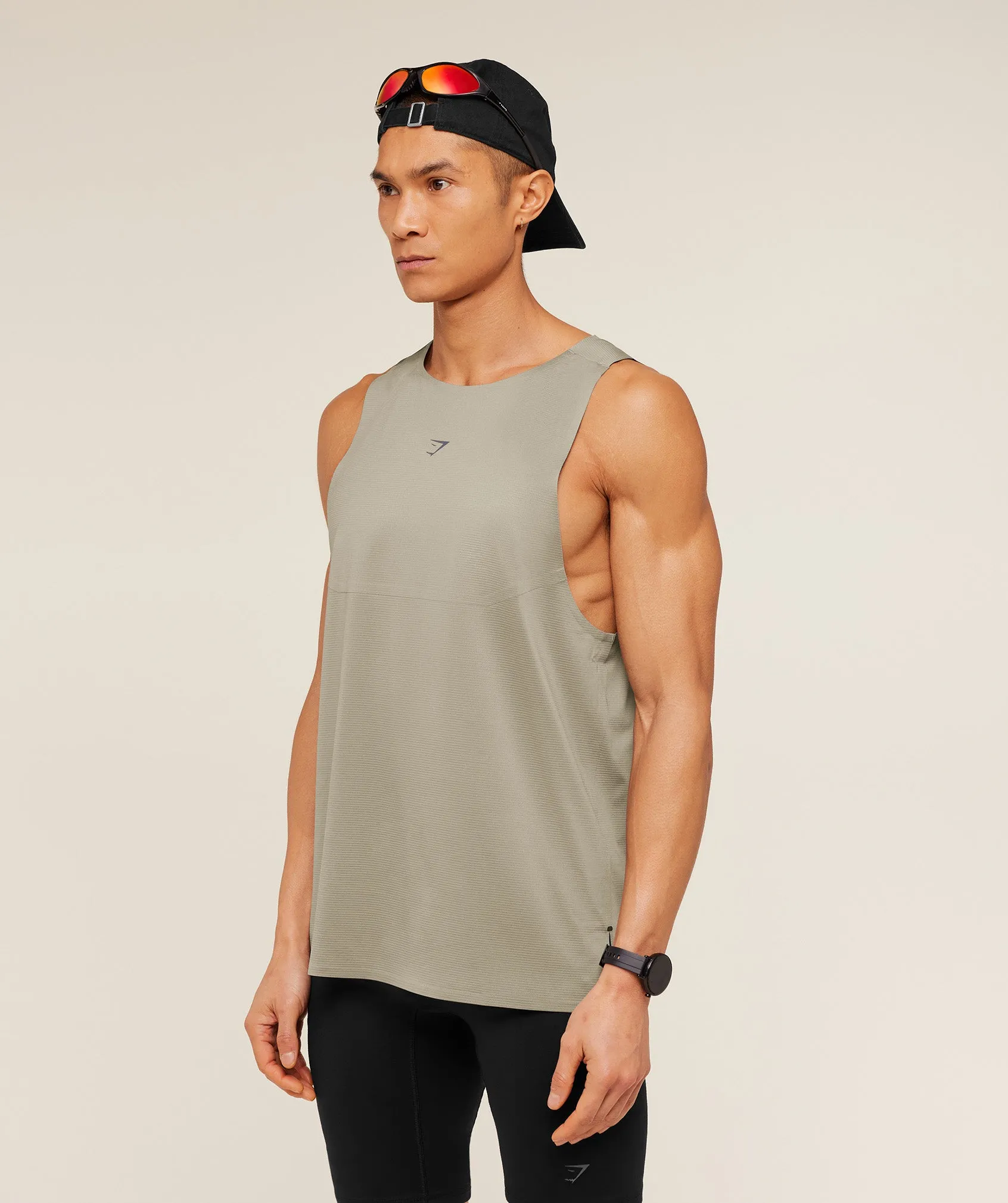 Gymshark Running Elite Tank - Linen Brown sold by Gymshark product image thumbnail 3