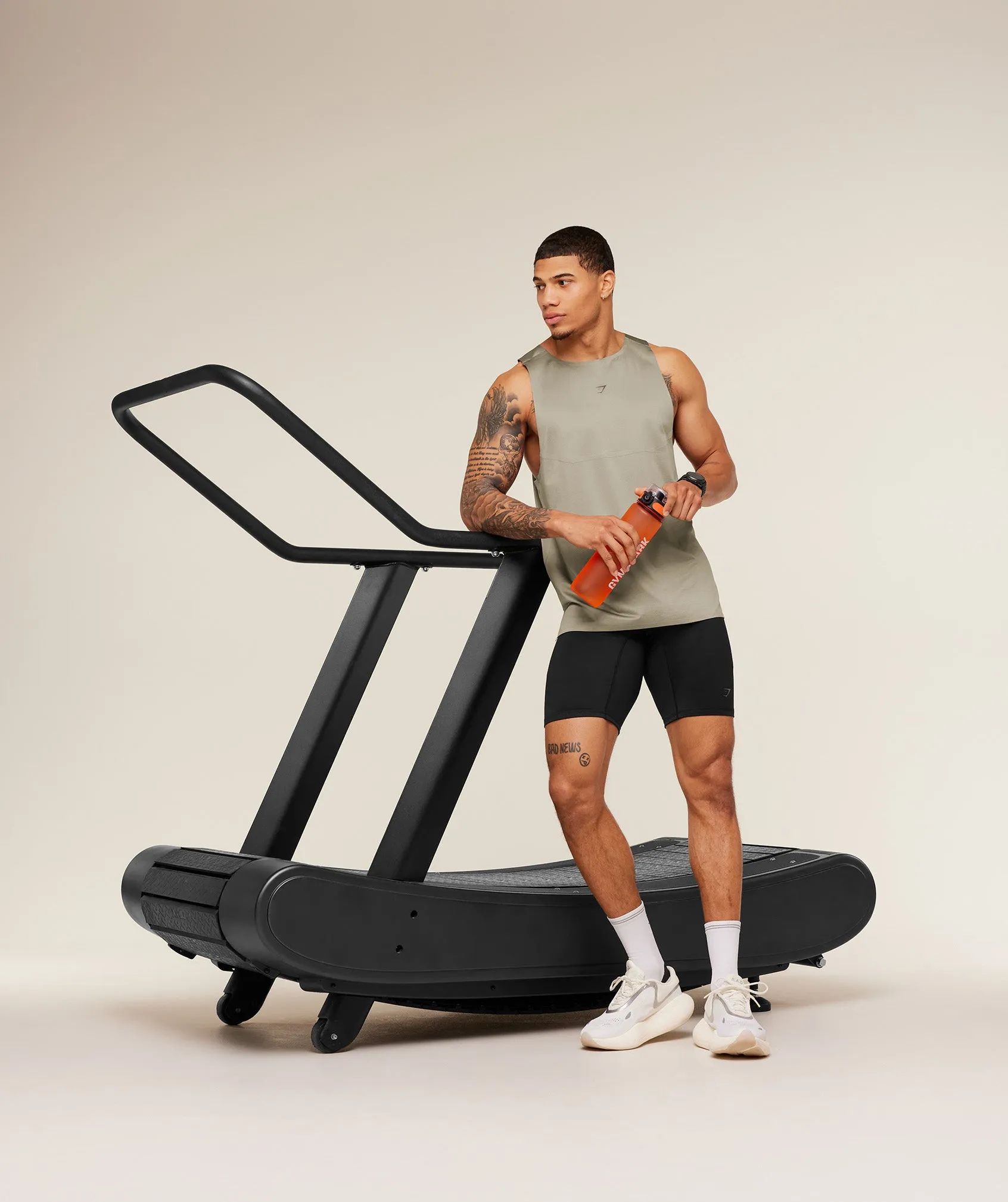 Gymshark Running Elite Tank - Linen Brown sold by Gymshark product image thumbnail 5