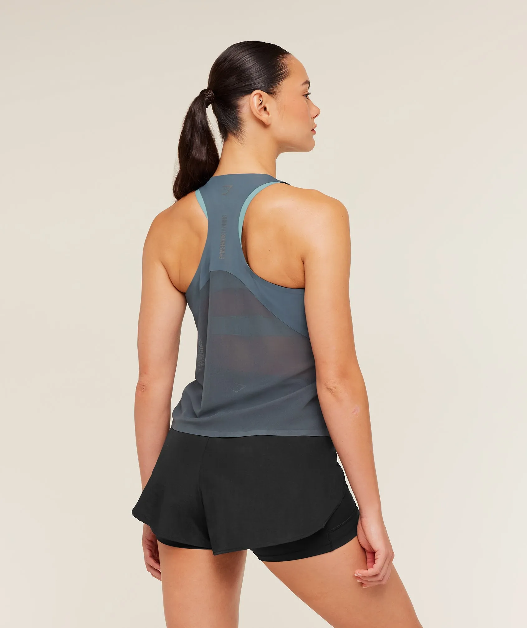 Gymshark Running Elite Loose Fit Tank - Titanium Blue sold by Gymshark product image thumbnail 2