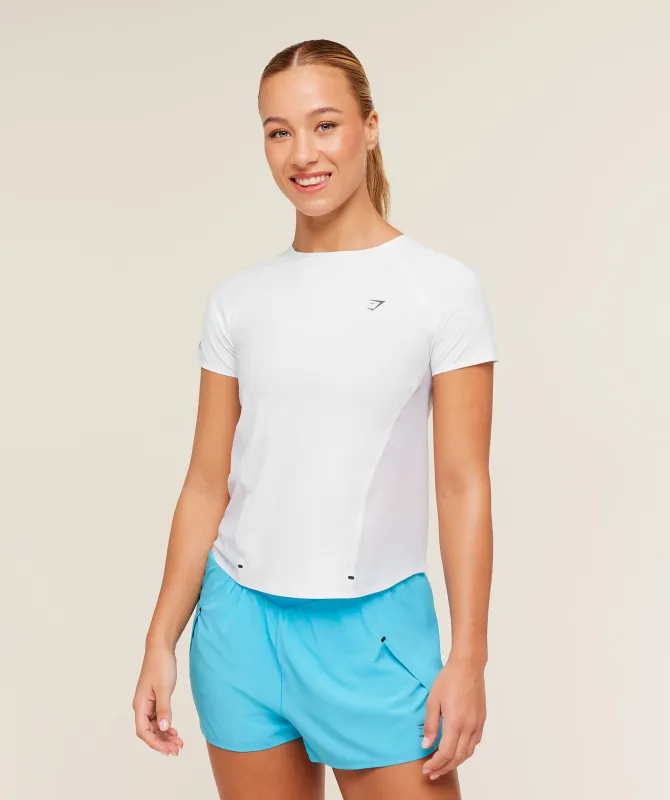 Gymshark Running Elite T-Shirt - White sold by Gymshark