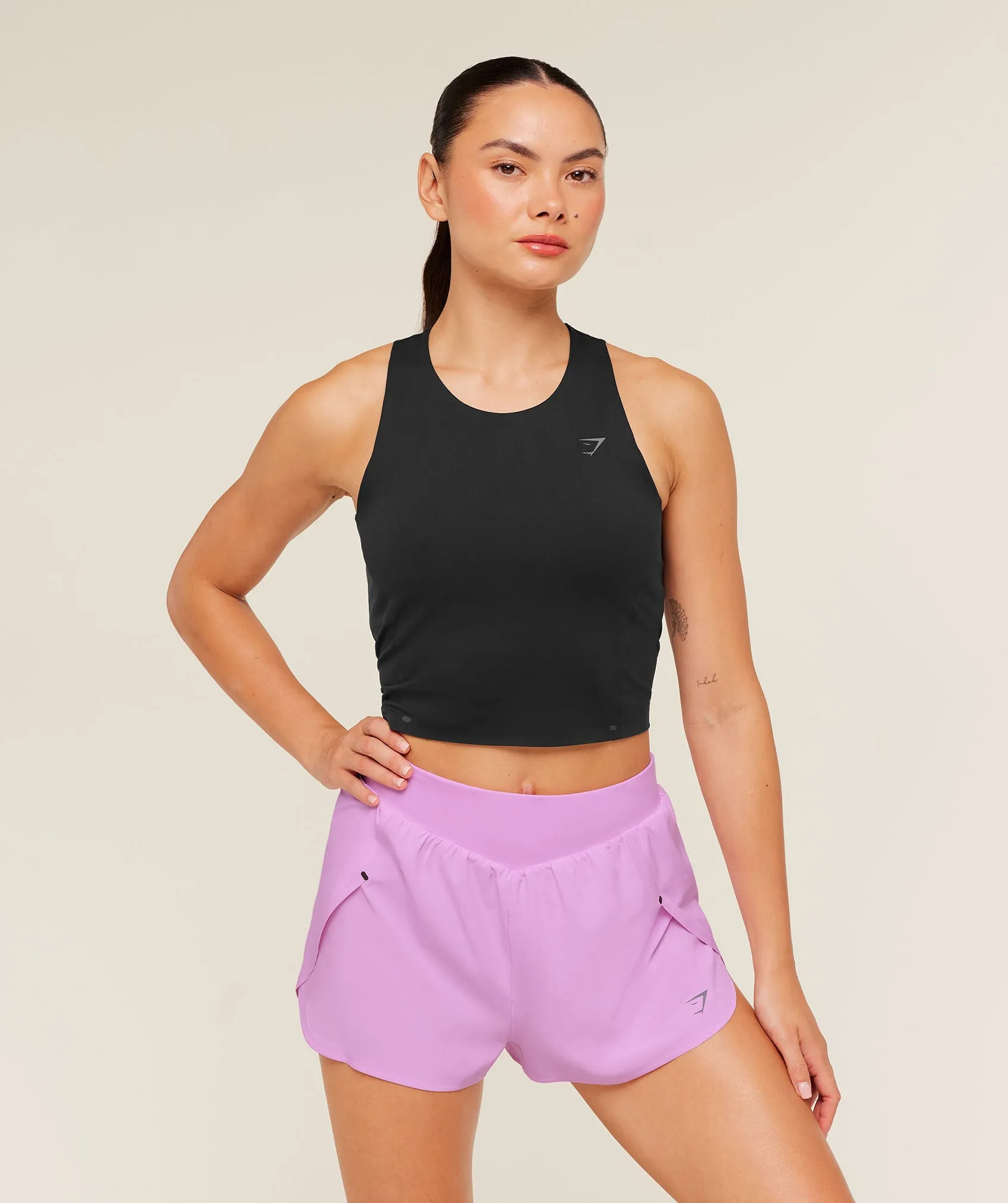 Gymshark Running Elite Bodyfit Tank - Black sold by Gymshark