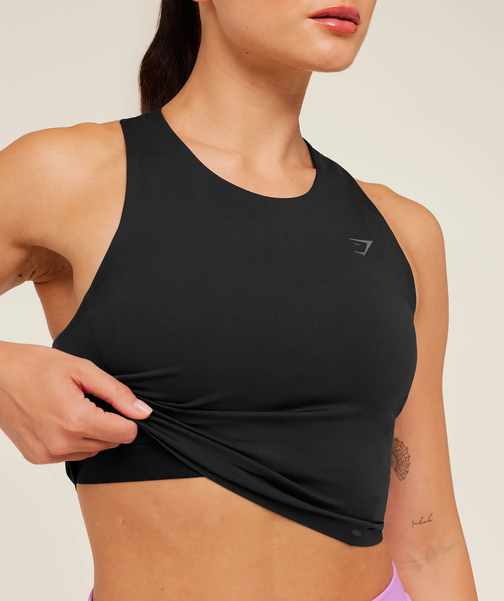 Gymshark Running Elite Bodyfit Tank - Black sold by Gymshark product image thumbnail 5
