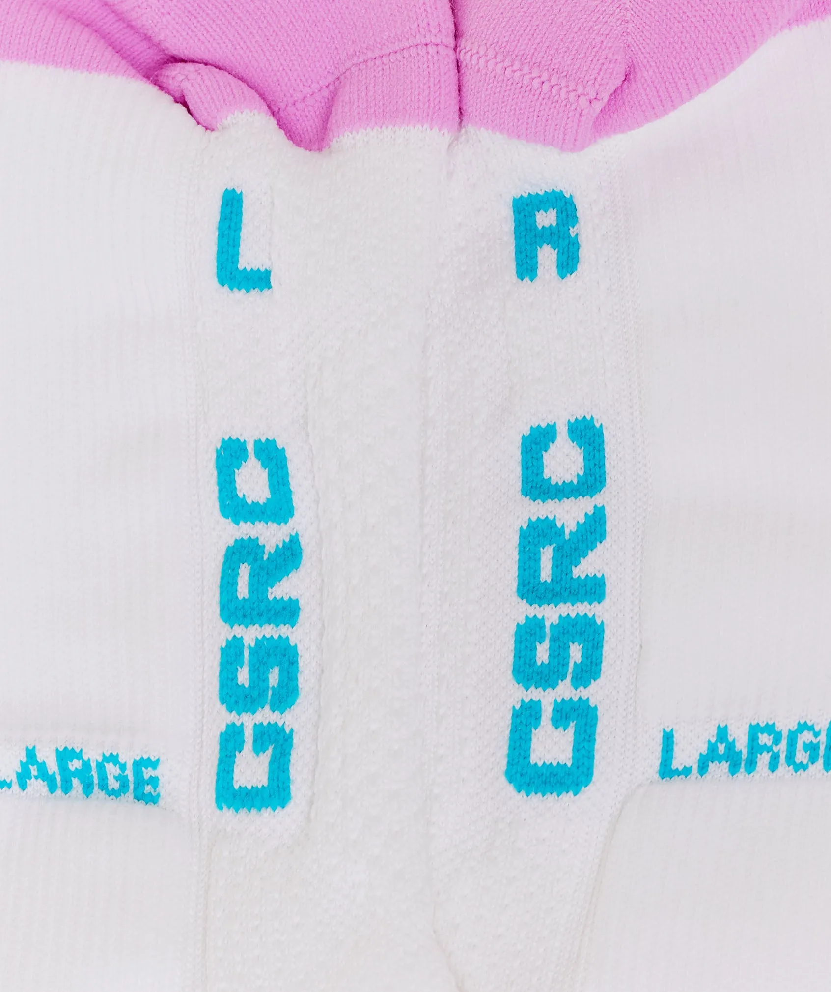 Gymshark Running Elite Crew Sock Single - White/Brand Blue/Sour Pink sold by Gymshark product image thumbnail 5
