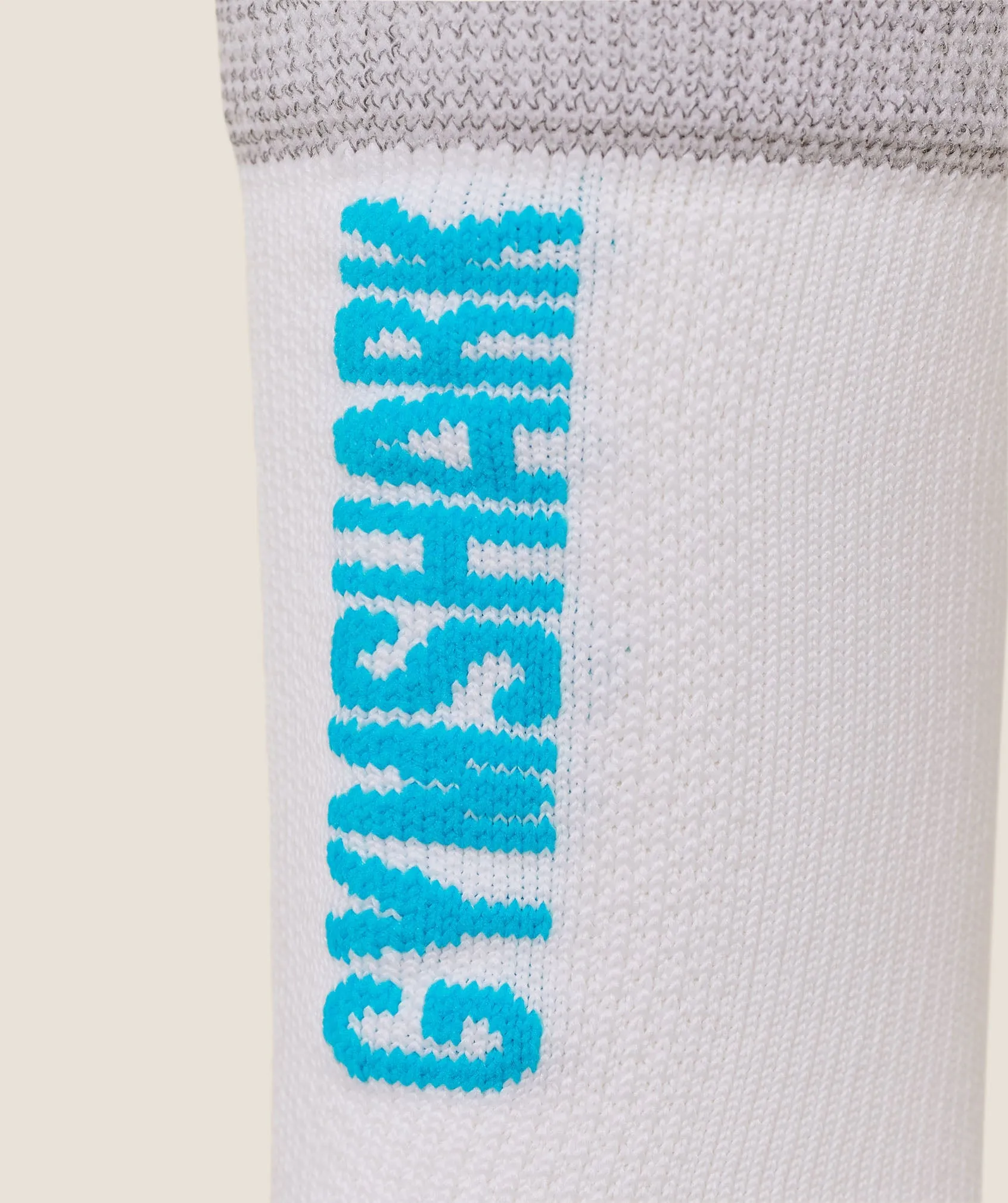 Gymshark Running Elite Crew Sock Single - White/Brand Blue/Sour Pink sold by Gymshark product image thumbnail 3