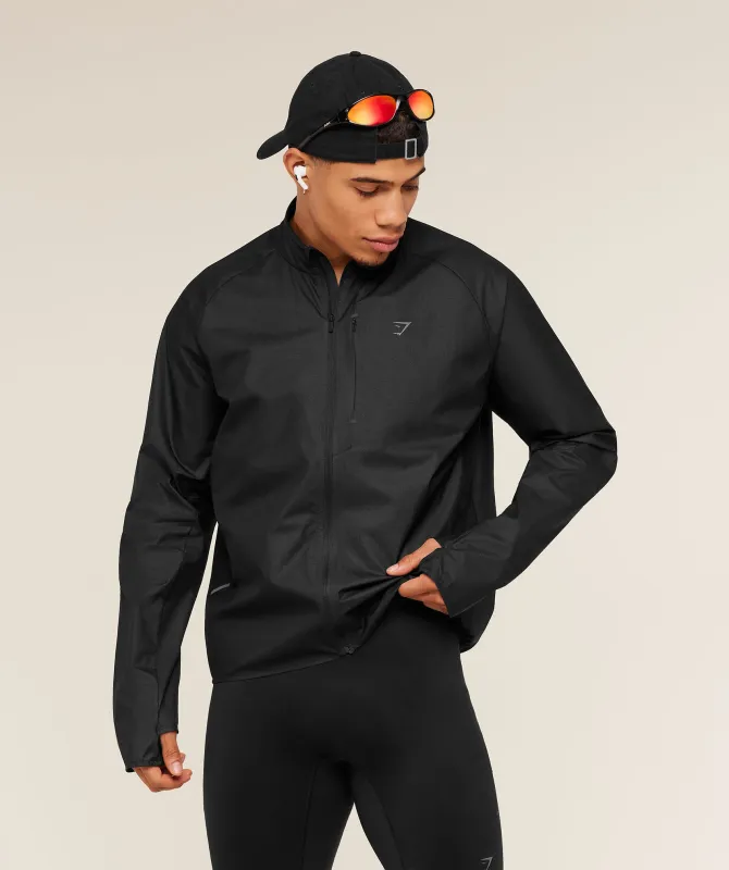 Gymshark Running Elite Lightweight Windbreaker - Black sold by Gymshark