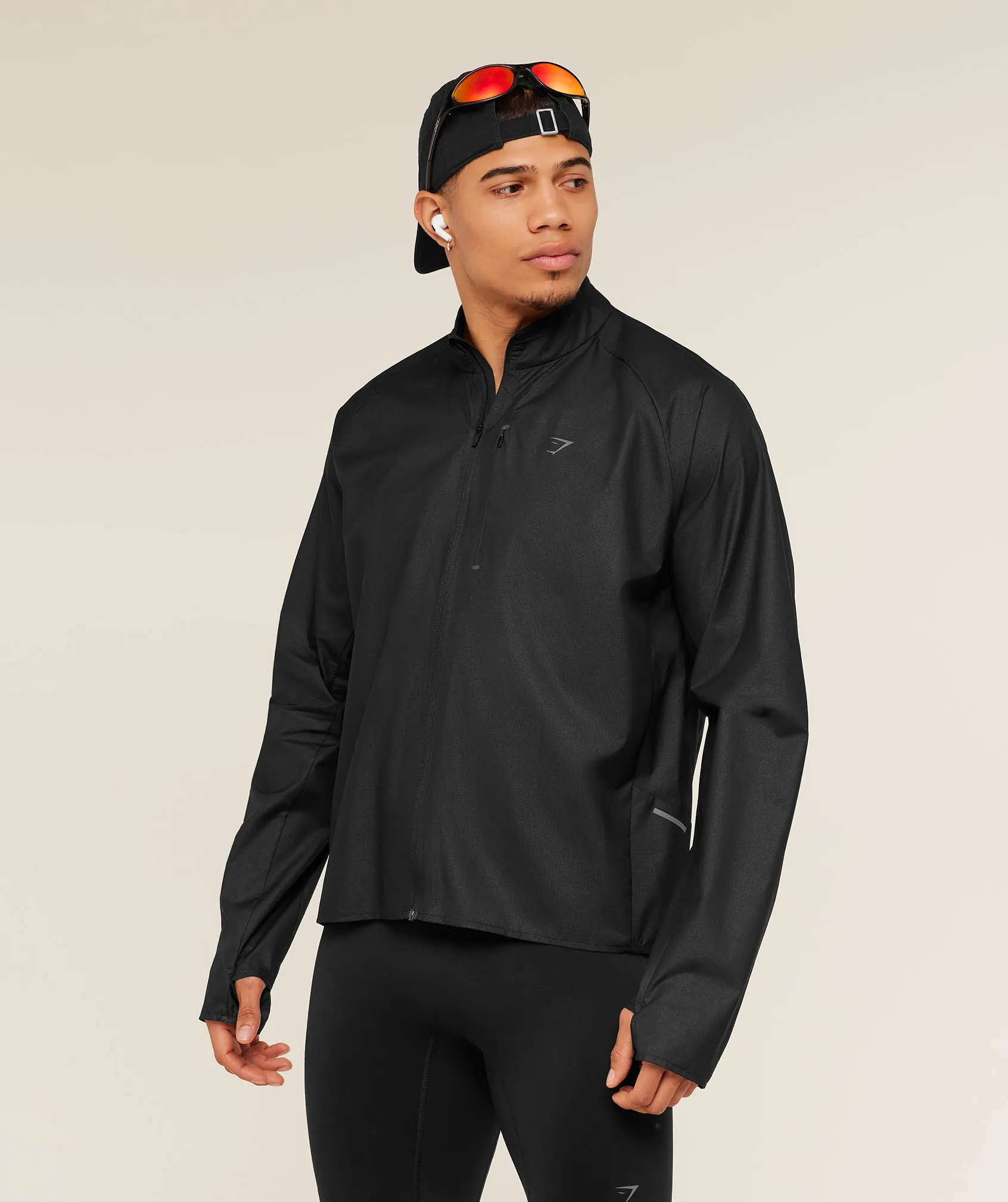 Gymshark Running Elite Lightweight Windbreaker - Black sold by Gymshark product image thumbnail 4