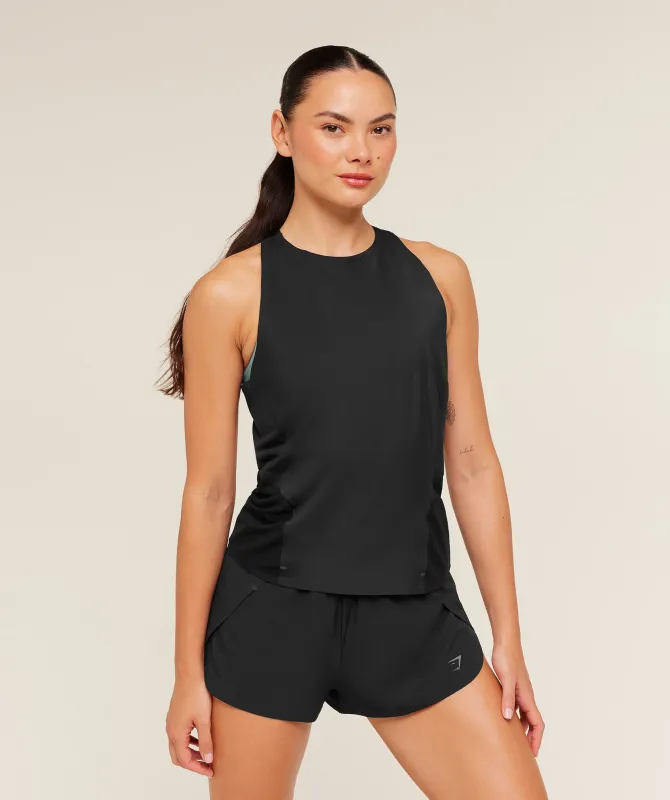 Gymshark Running Elite Loose Fit Tank - Black sold by Gymshark