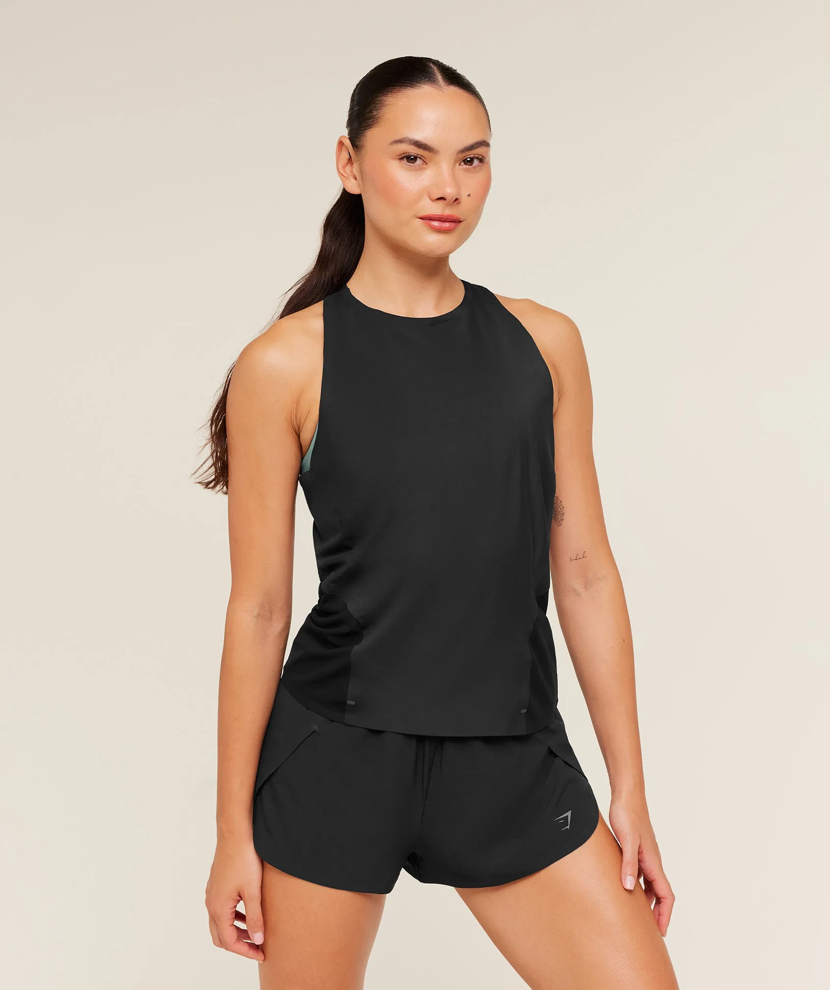Gymshark Running Elite Loose Fit Tank - Black sold by Gymshark