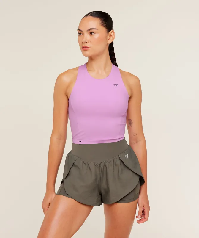 Gymshark Running Elite Bodyfit Tank - Sour Pink sold by Gymshark