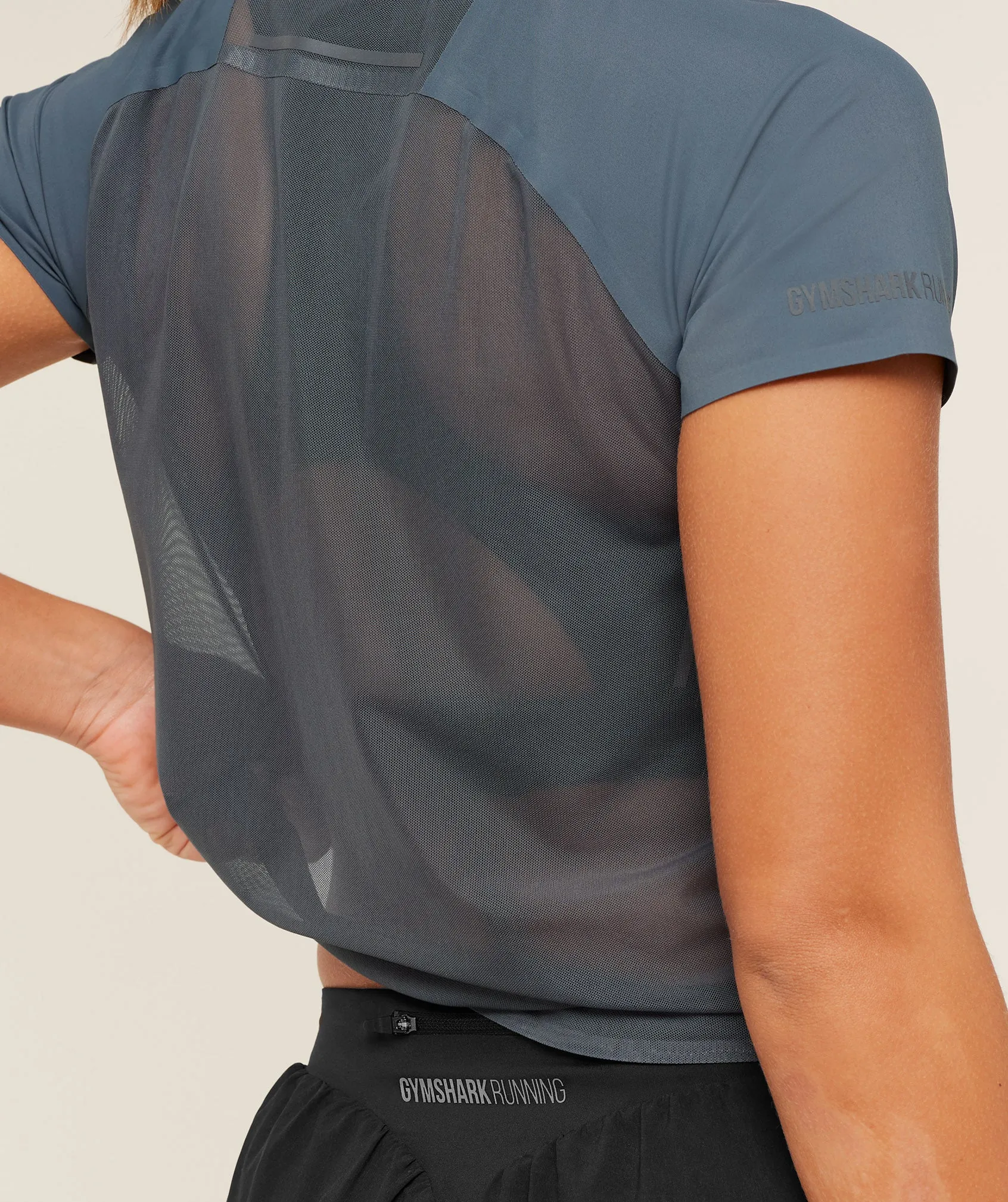 Gymshark Running Elite T-Shirt - Titanium Blue sold by Gymshark product image thumbnail 5