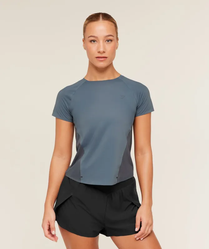 Gymshark Running Elite T-Shirt - Titanium Blue sold by Gymshark